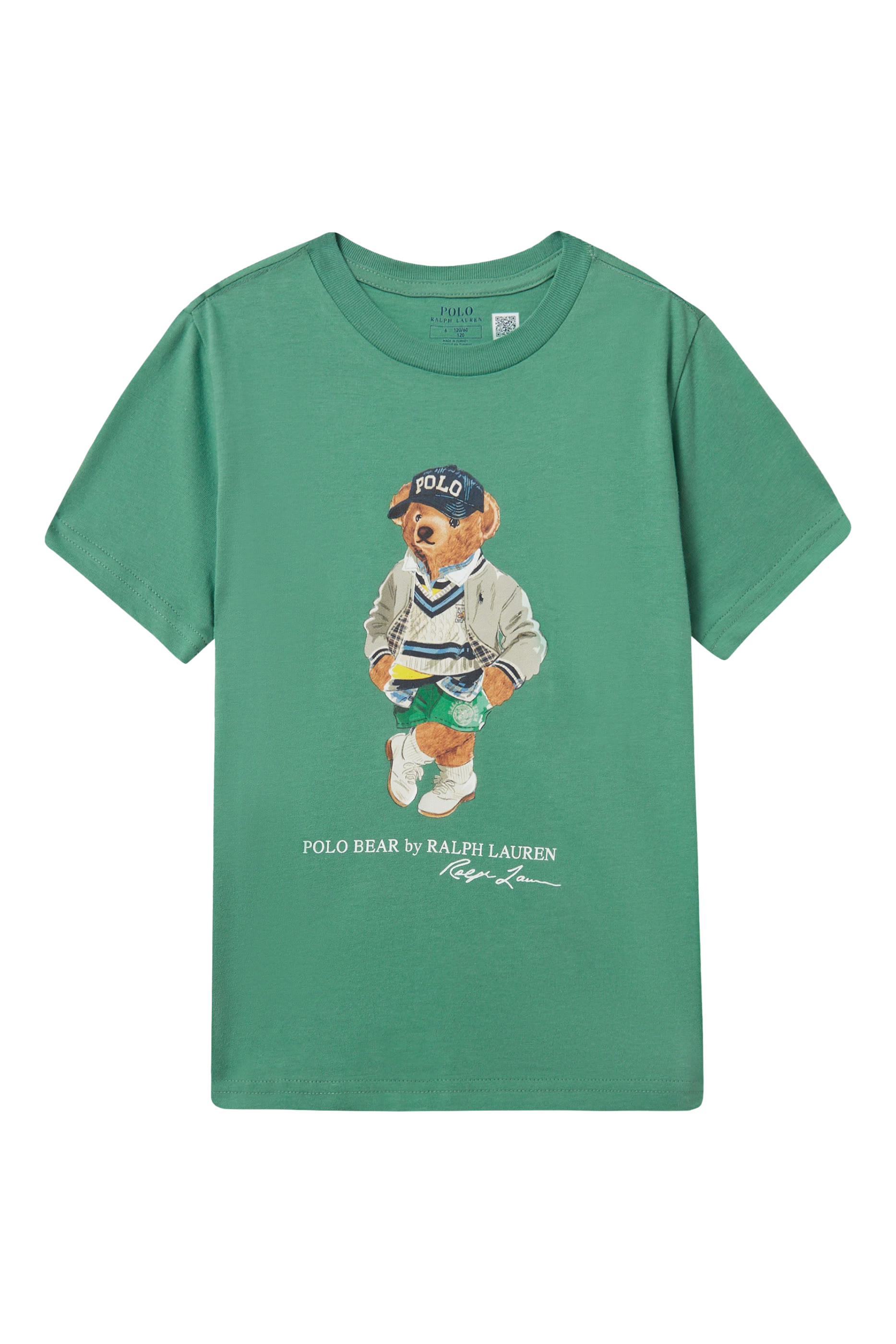 Kids Cotton Jersey Polo Bear T-Shirt