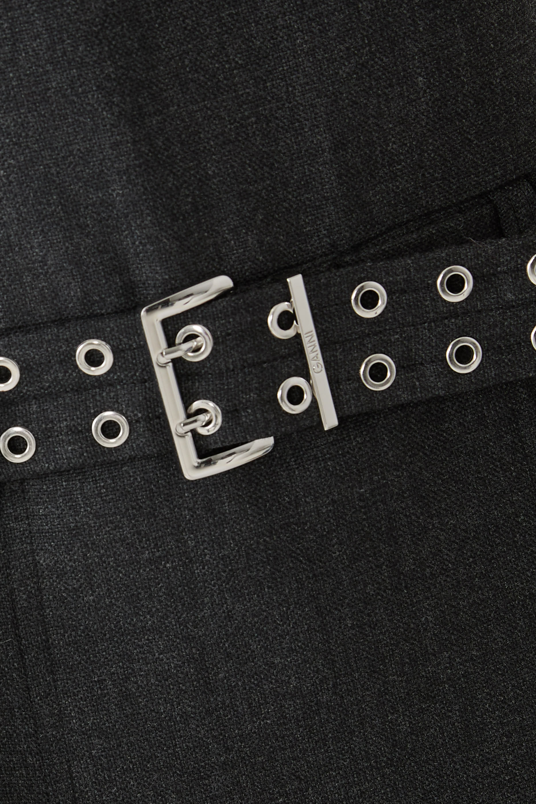  Wool Suiting Belted Mini Dress