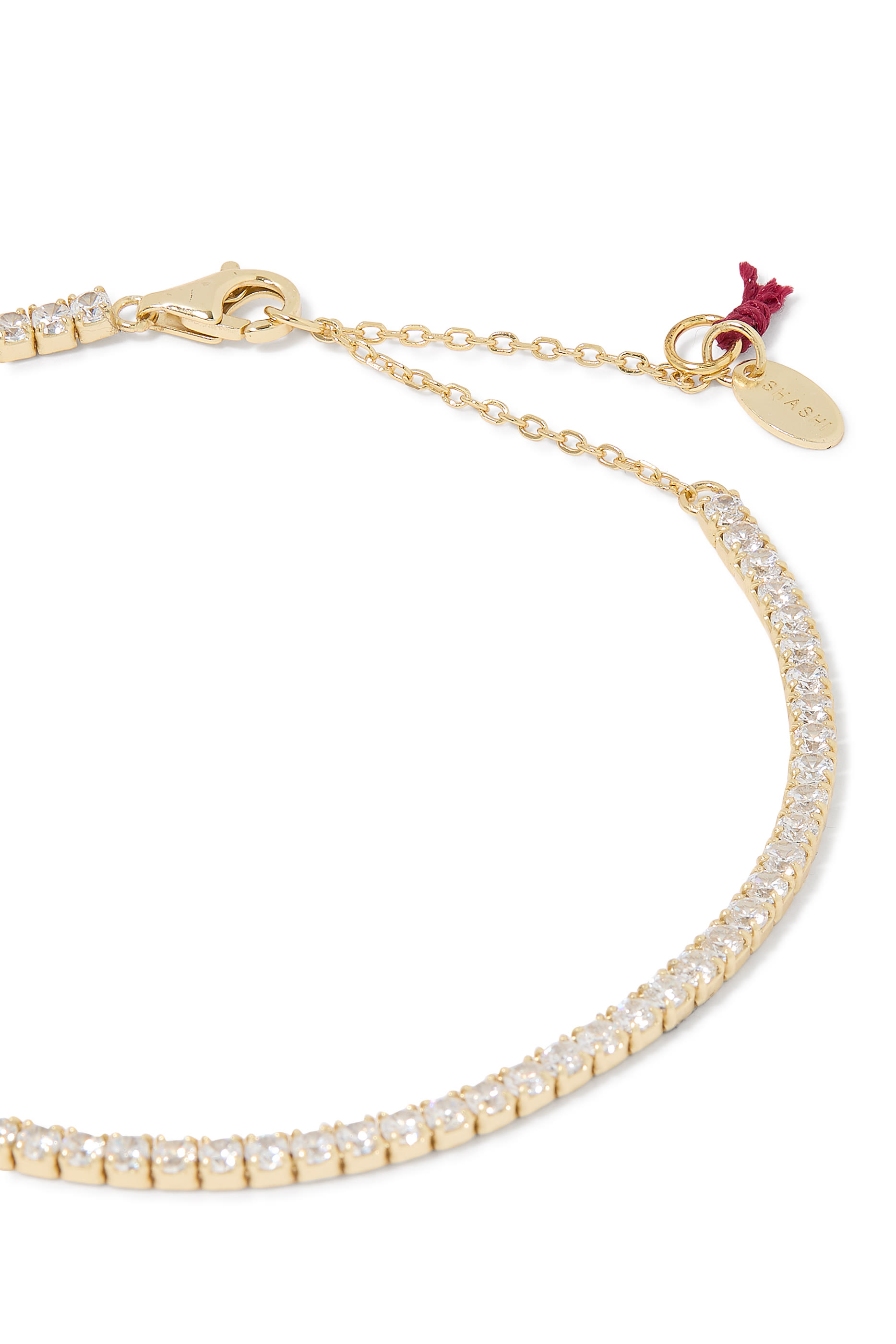 Tennis Bracelet,  14k Vermeil on Sterling Silver & Cubic Zirconia