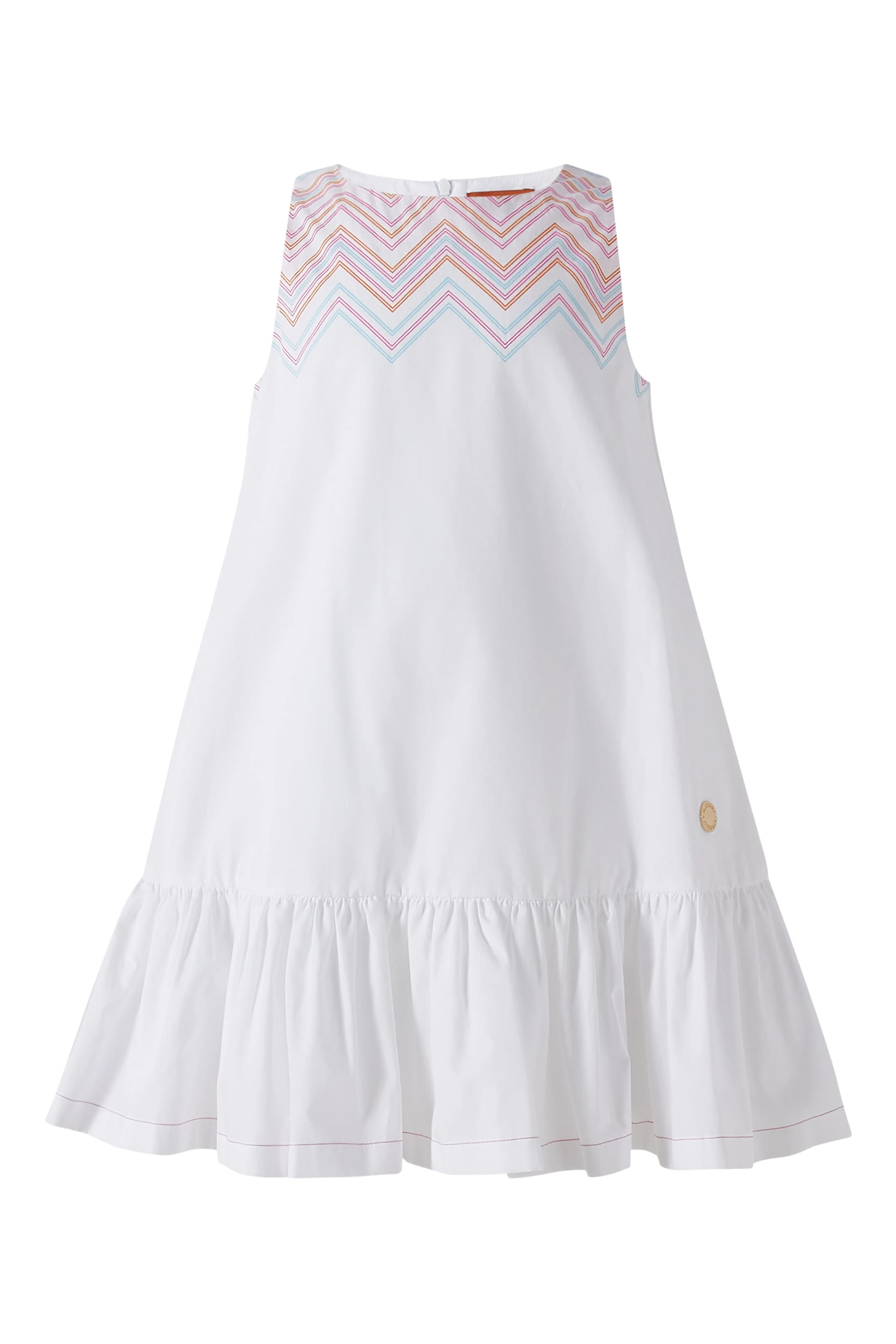 Kids Zigzag Print Cotton Dress