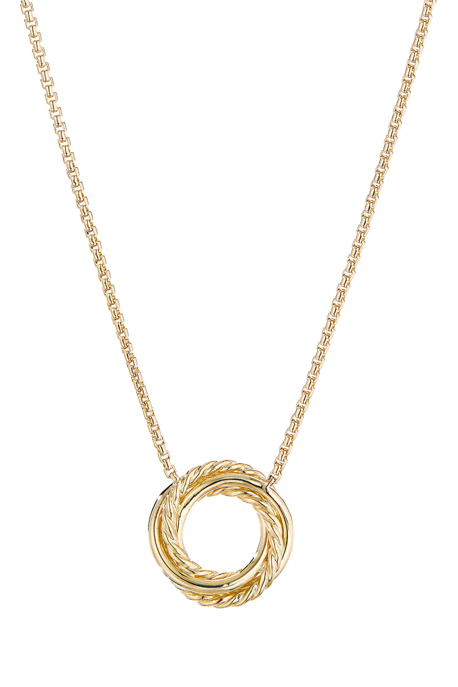 Crossover Diamond Pendant Necklace