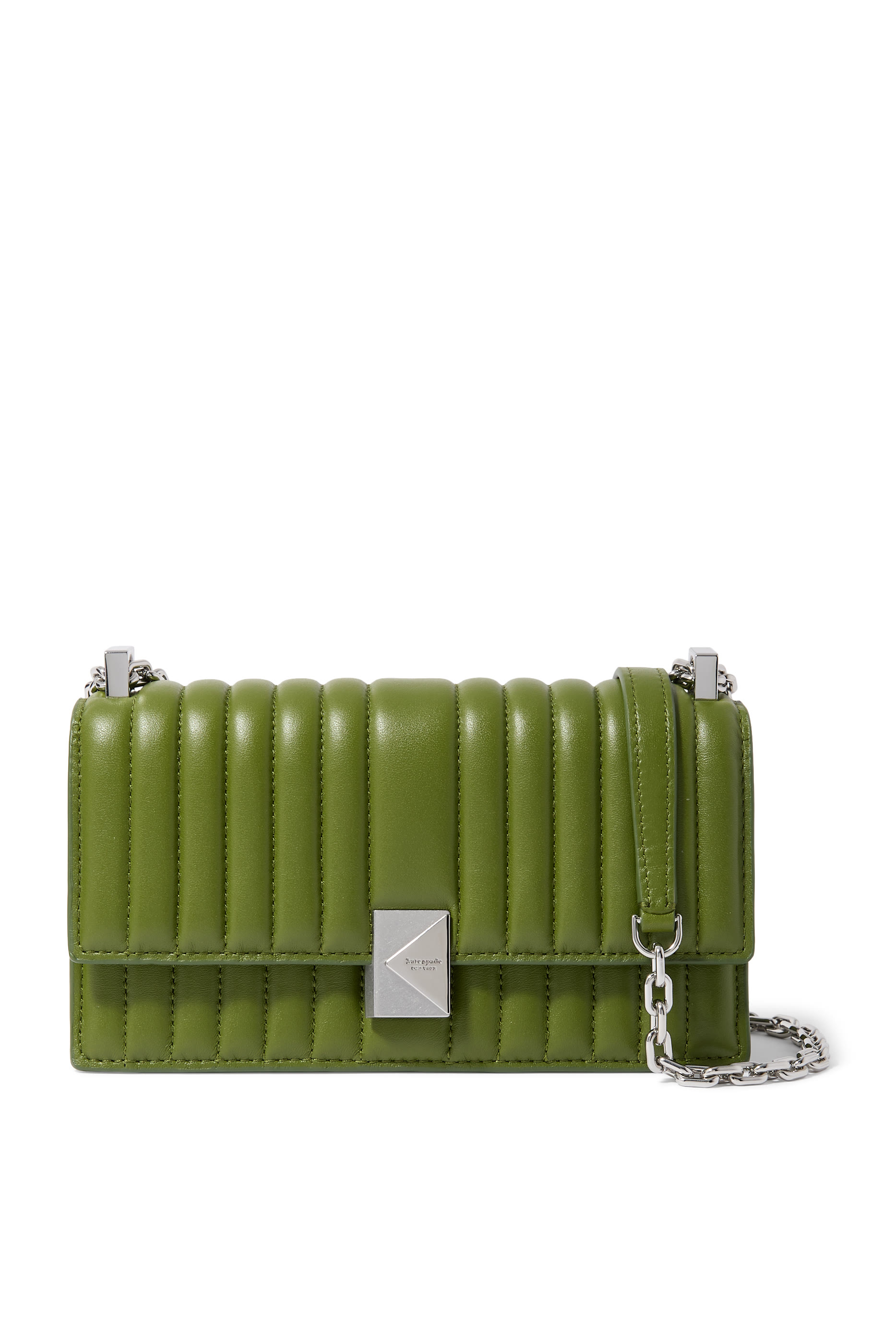 Deco Quilted Leather Mini Flap Chain Crossbody Bag