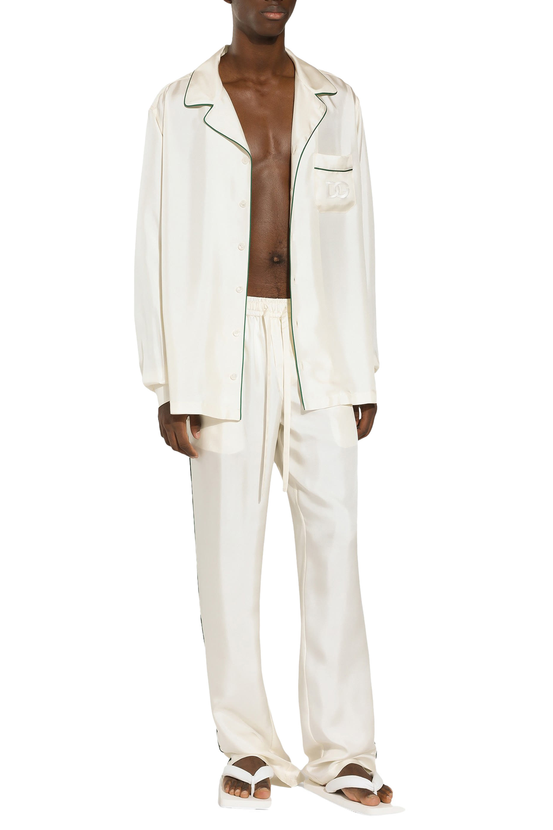 DG Embroidery Silk Jogging Pants