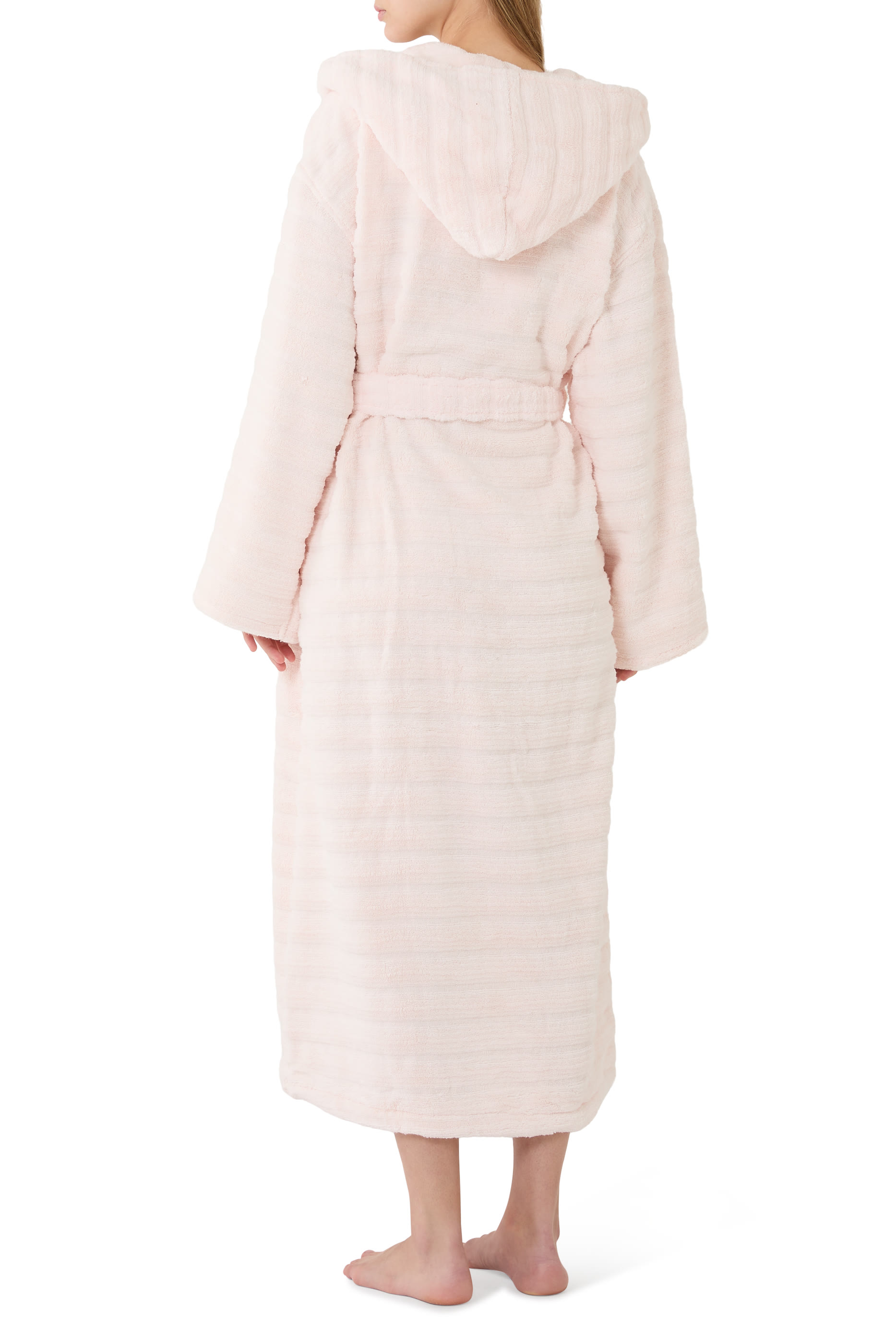 Organic Cotton Hooded Ribbed Hydrocotton Robe