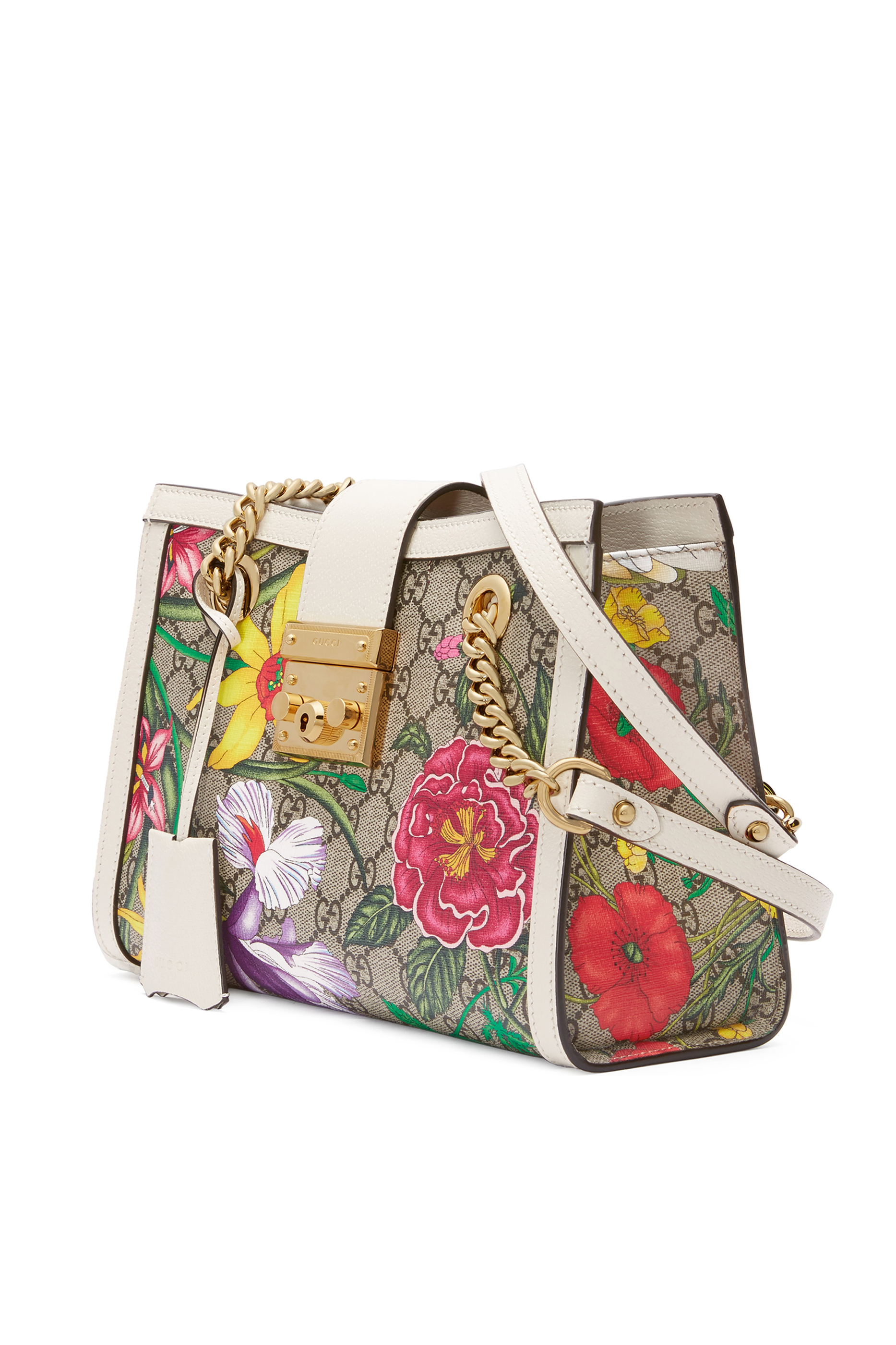Padlock GG Flora Small Shoulder Bag