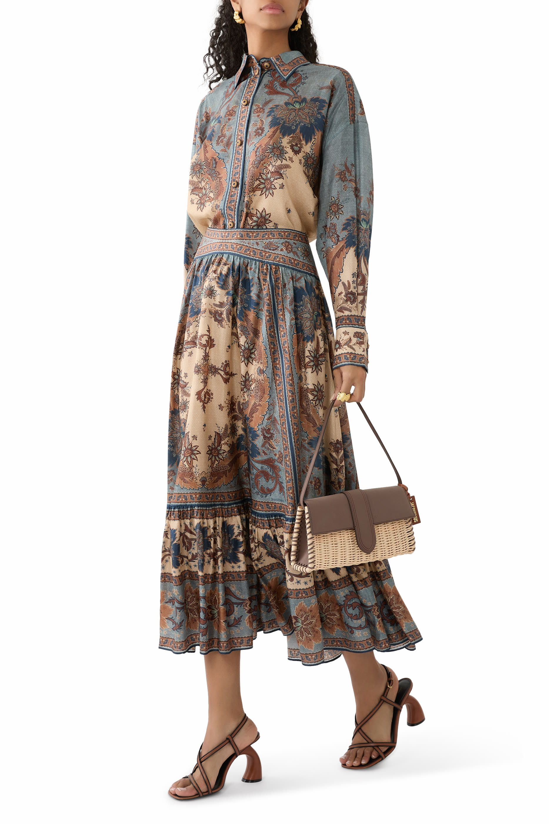 Ascension Tiered Midi Skirt