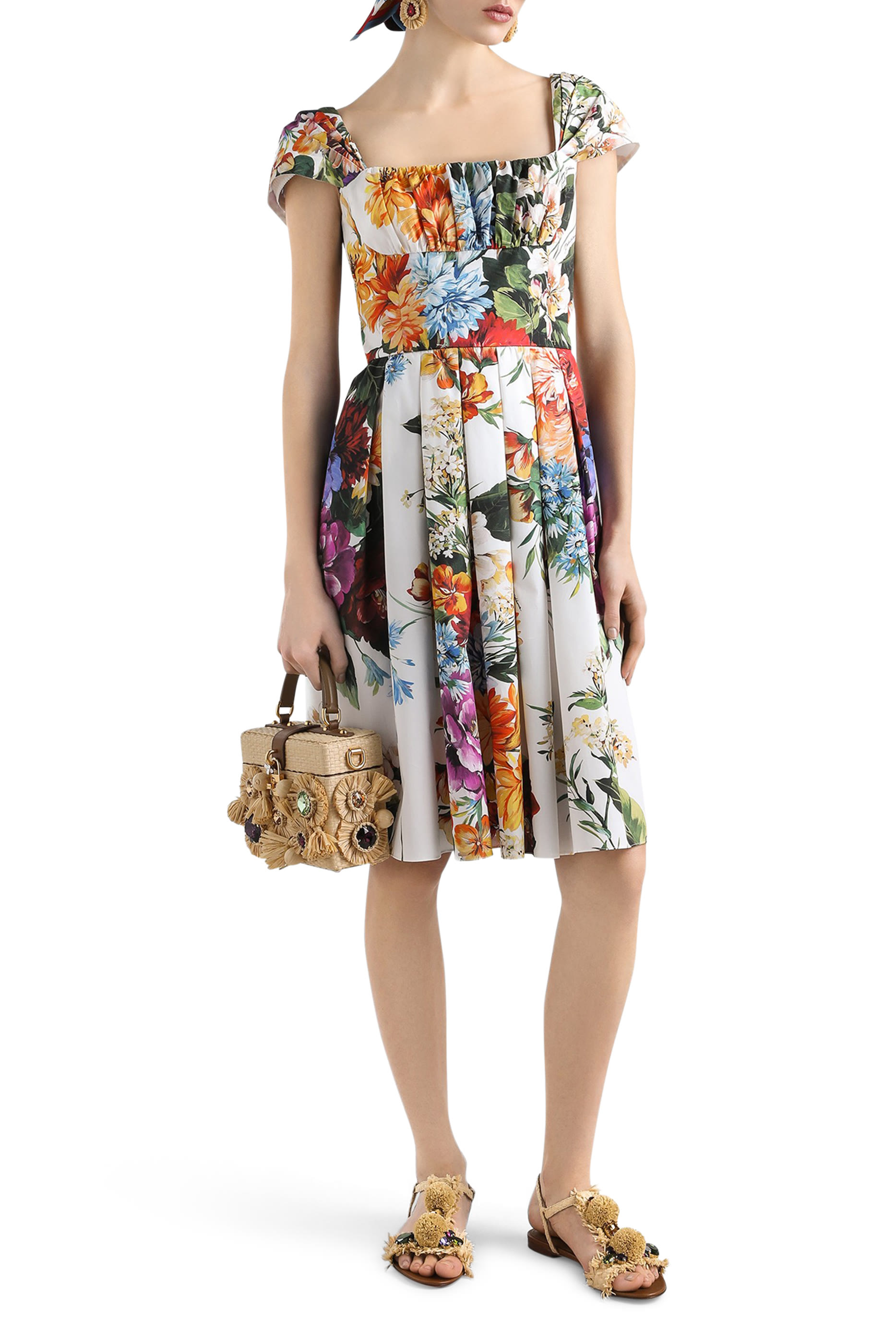 Dolce Box Embroidery Crochet Handbag 