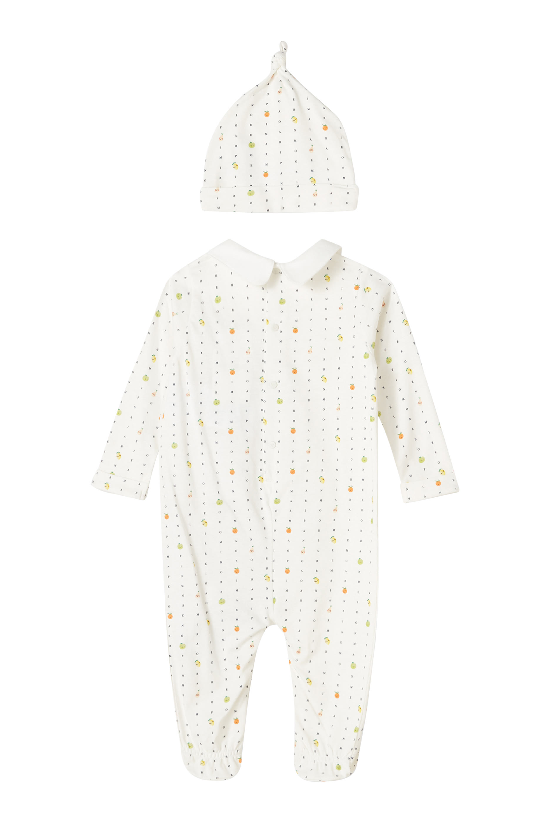 Kids EA7 Printed Onesie and Beanie Set