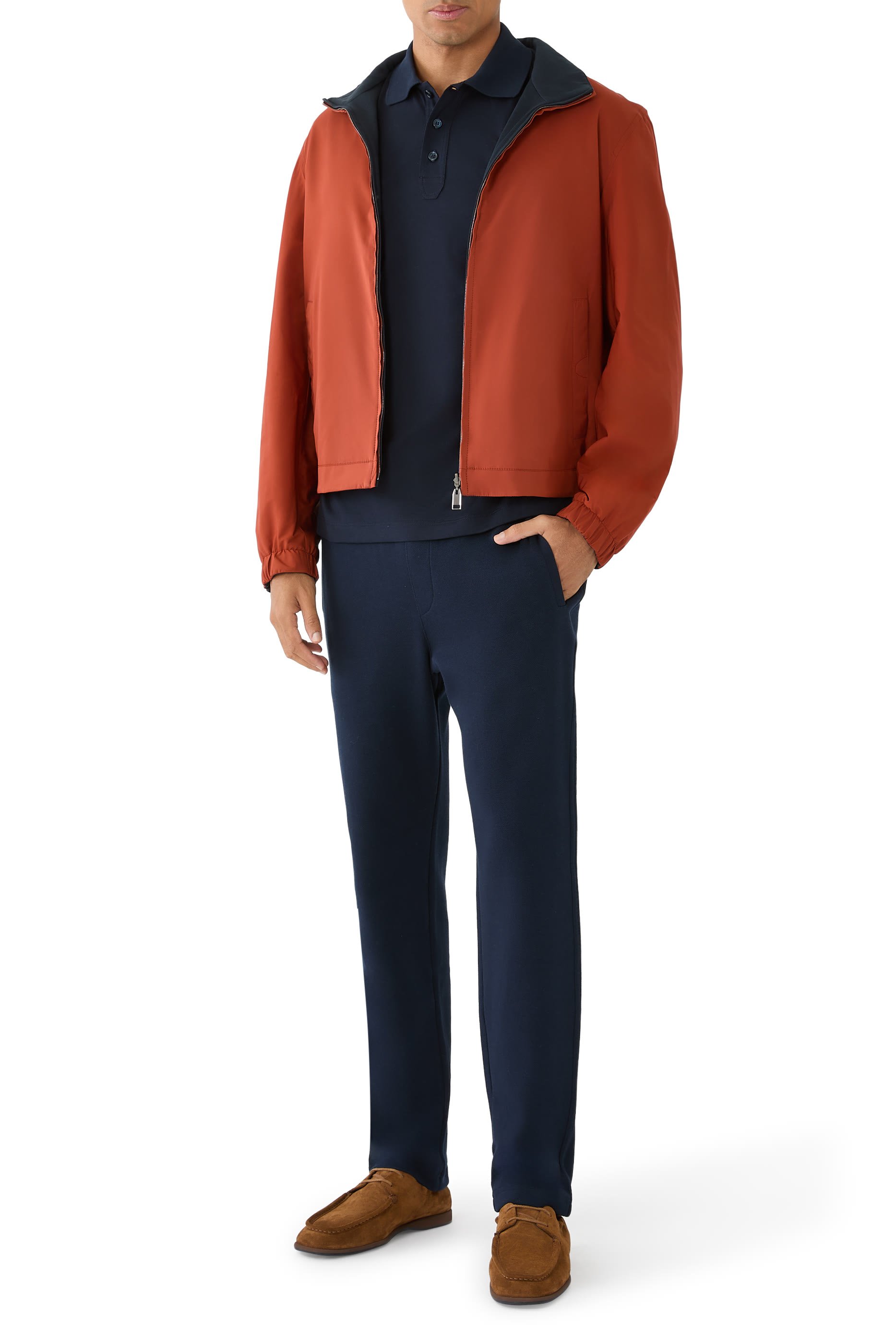 Three-Button Placket Polo Shirt
