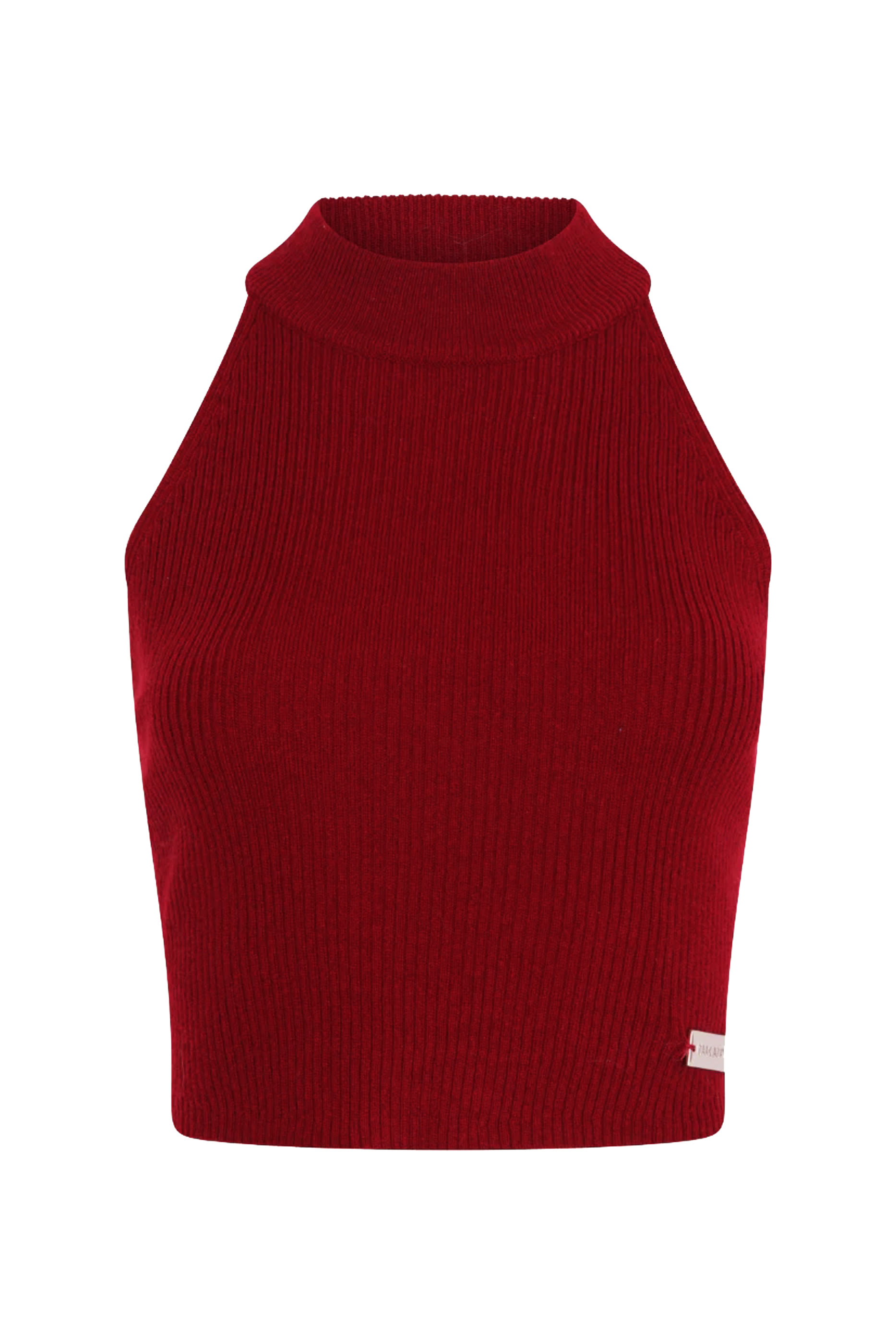 Ribbed Cropped Halter Top