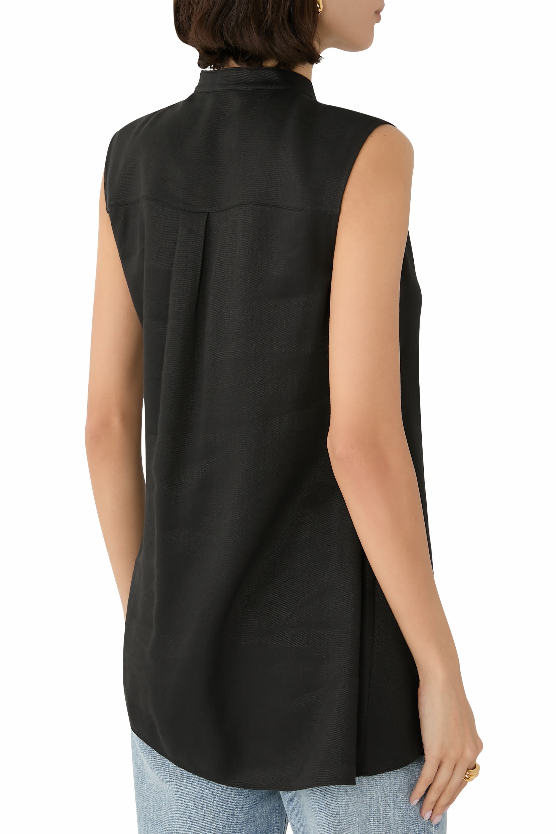 Sleeveless Asymmetrical Shirt
