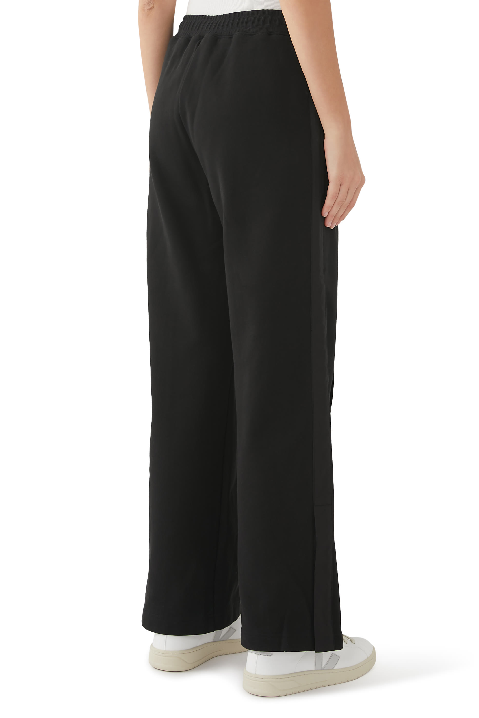 Wide-Leg Sweatpants With Side Vent