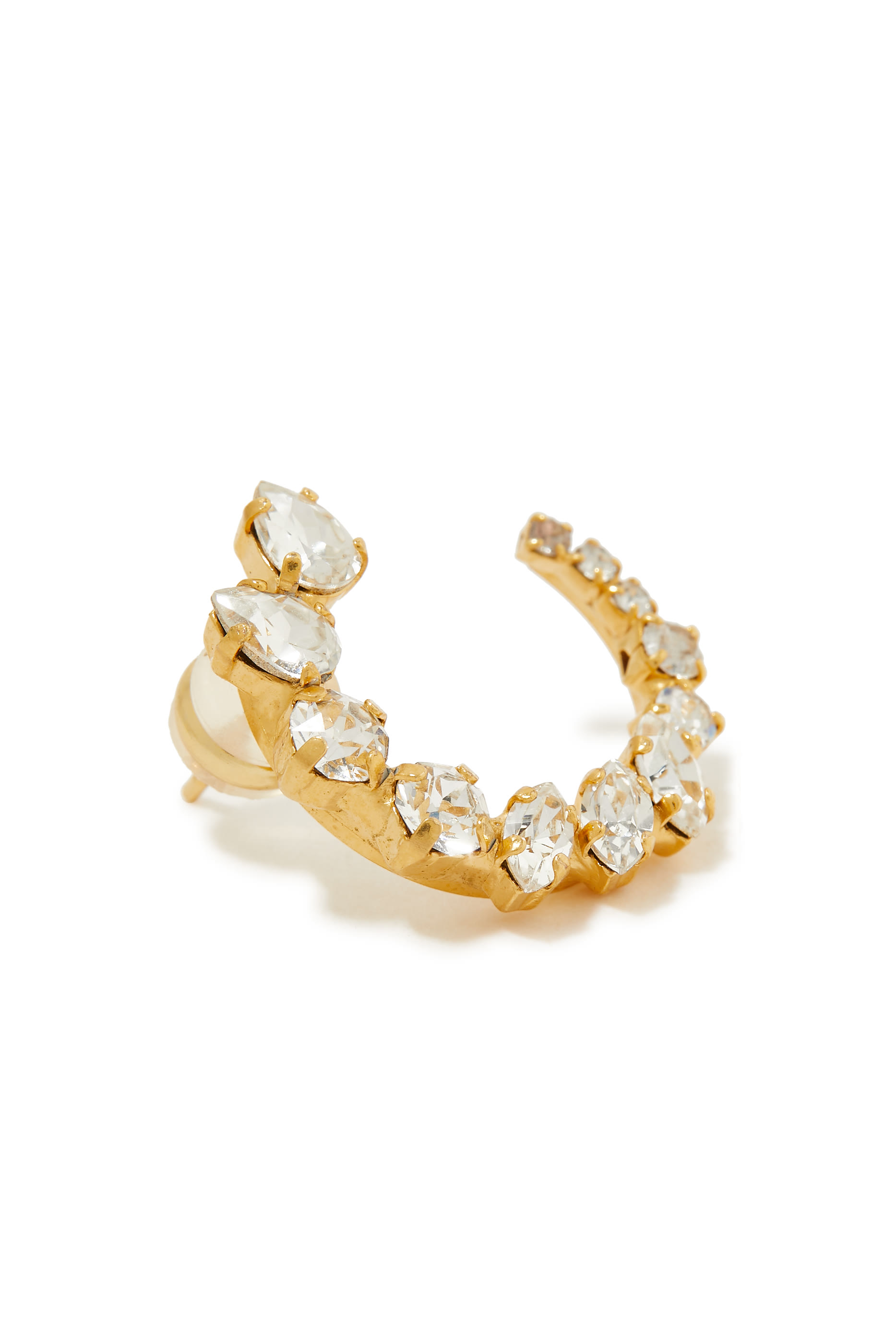 Mini Angie Earrings, 18k Gold-Plated Metal & Swarovski Crystals