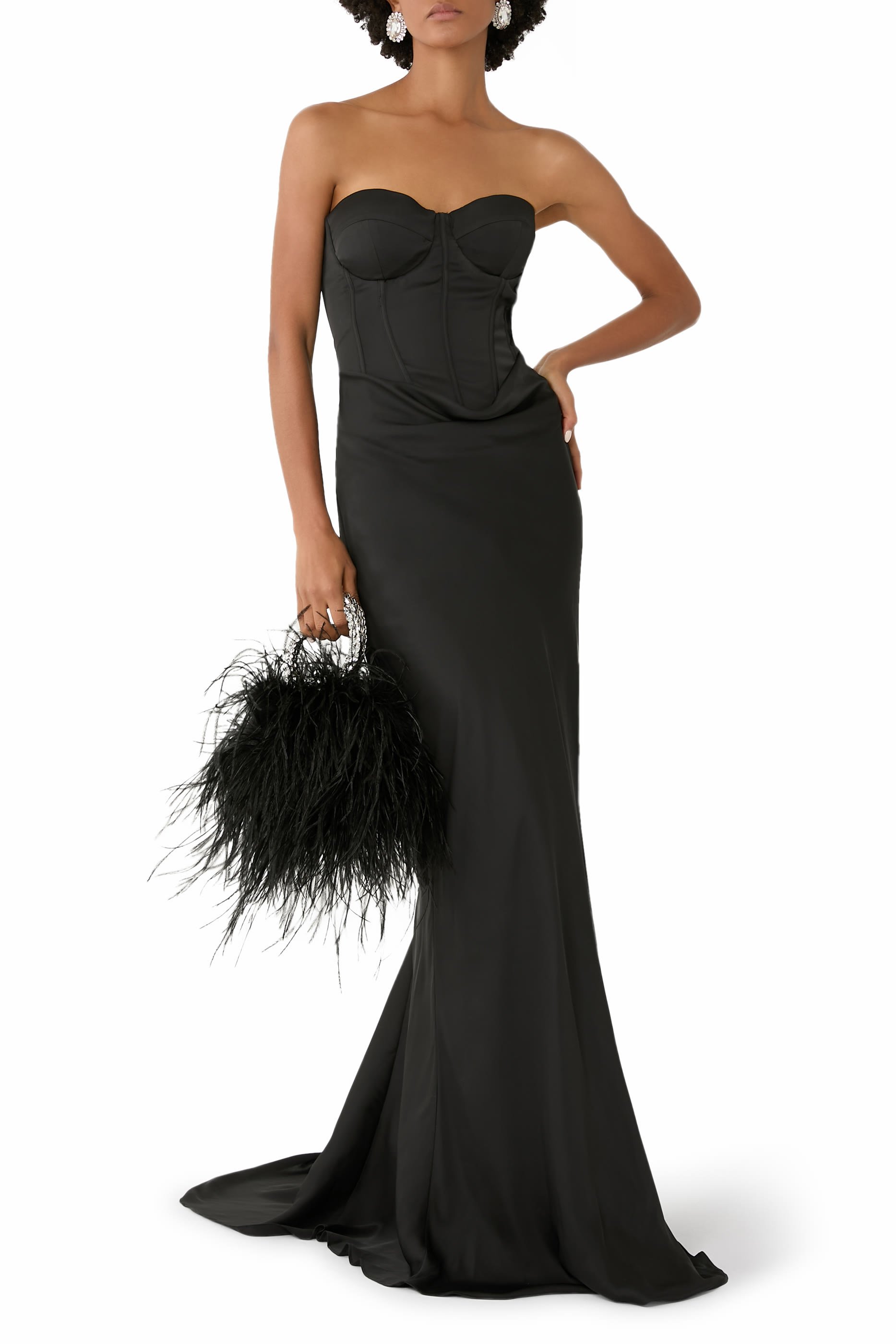 Satin Corset Maxi Dress