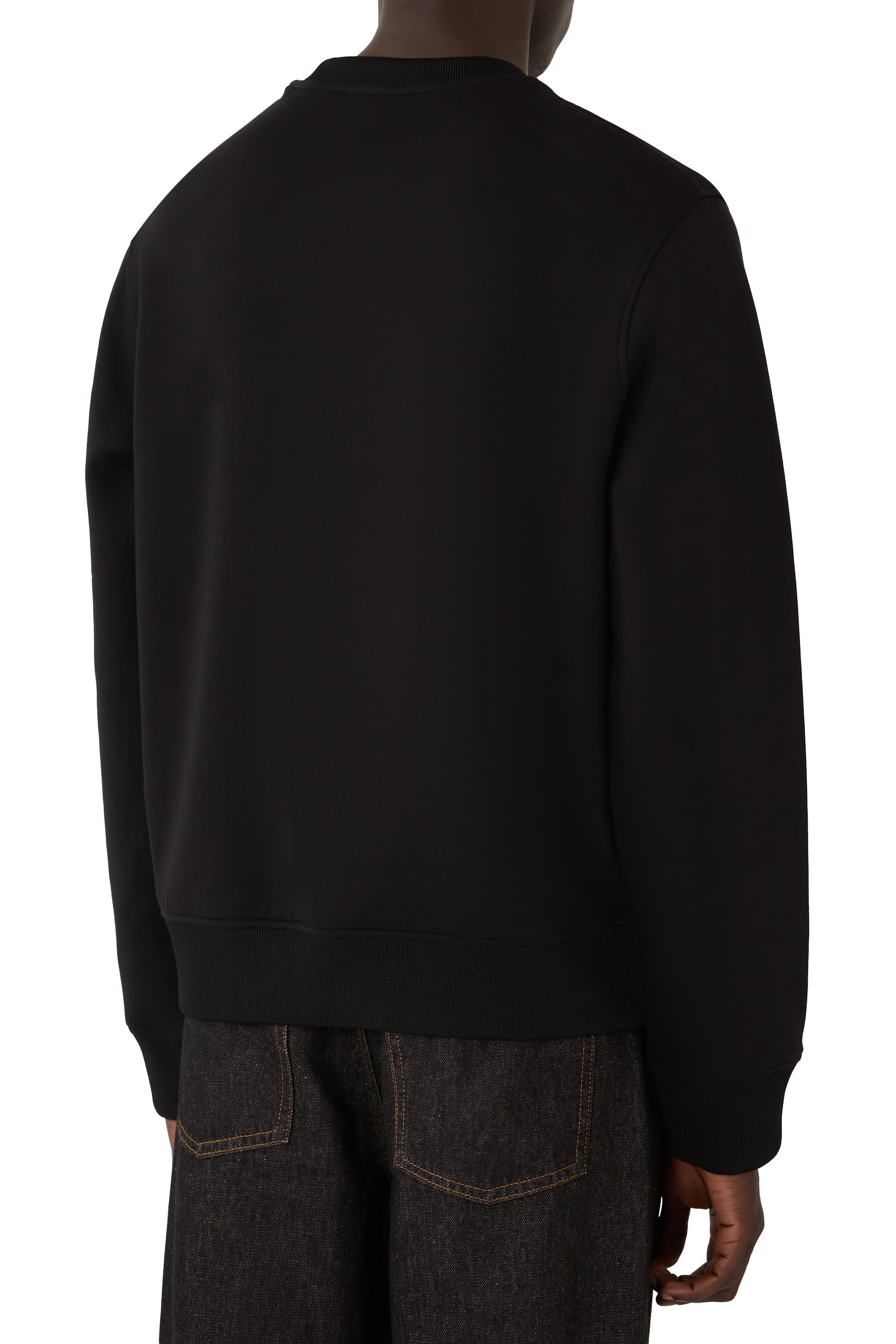 Flocked Eagle Print Sweatshirt