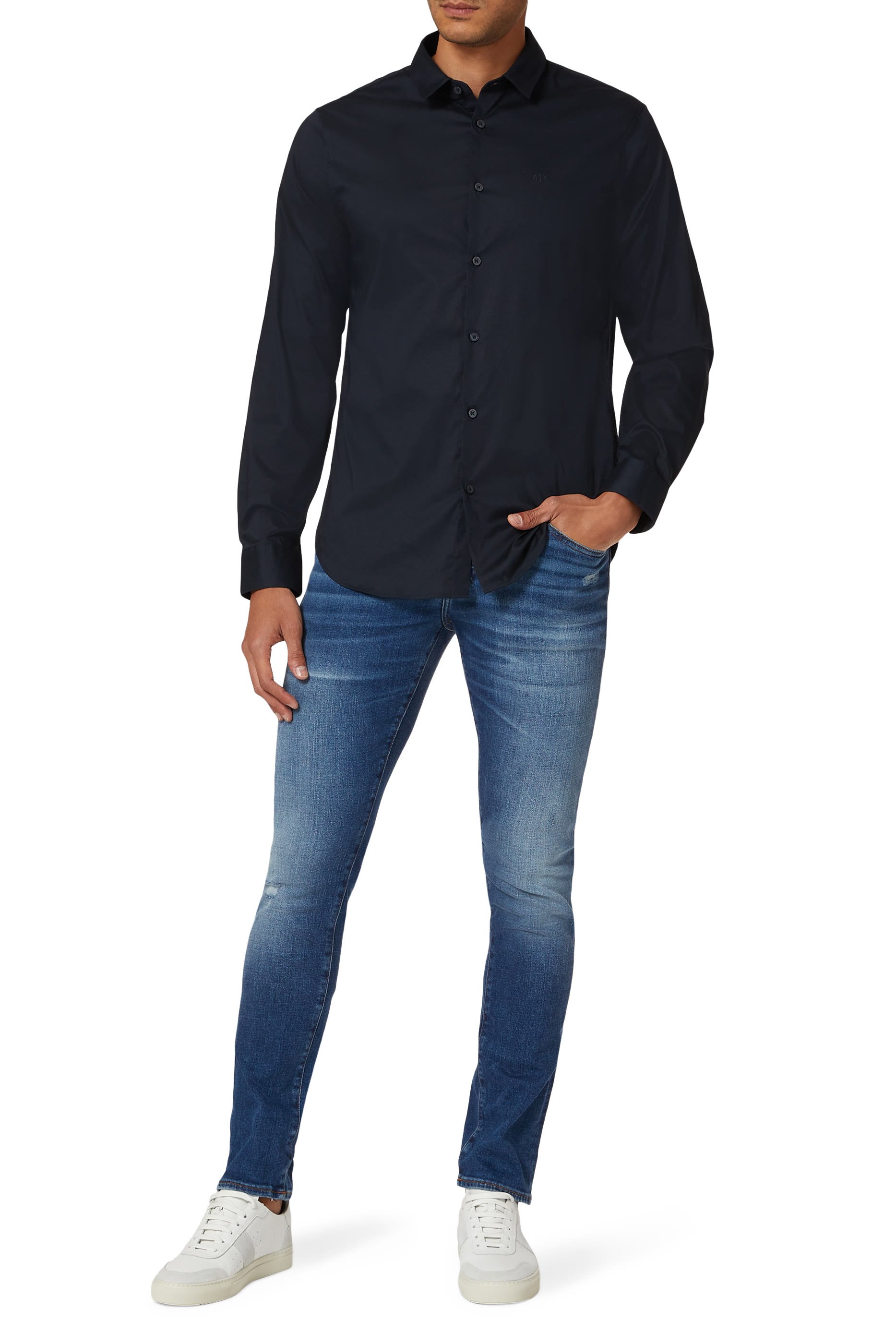 Slim Stretch Cotton Poplin Shirt