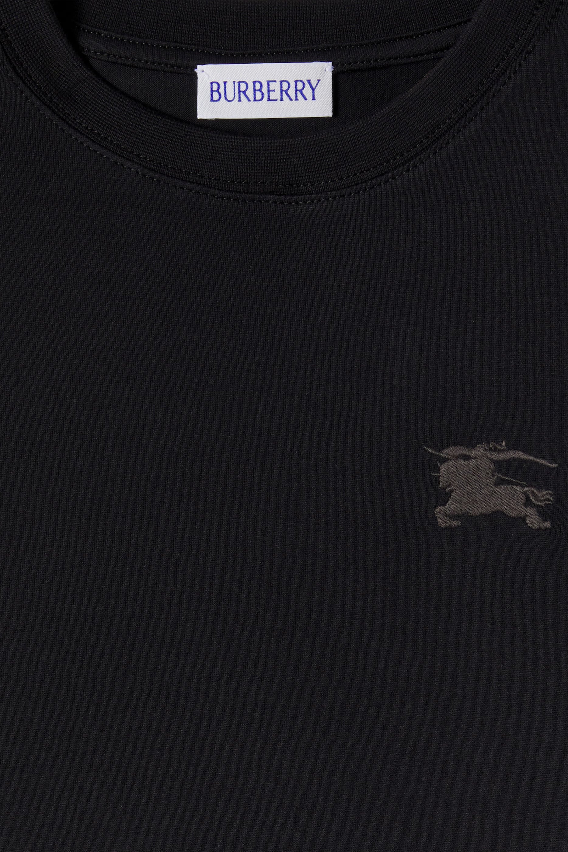 Kids Check Trim Cotton T-shirt 