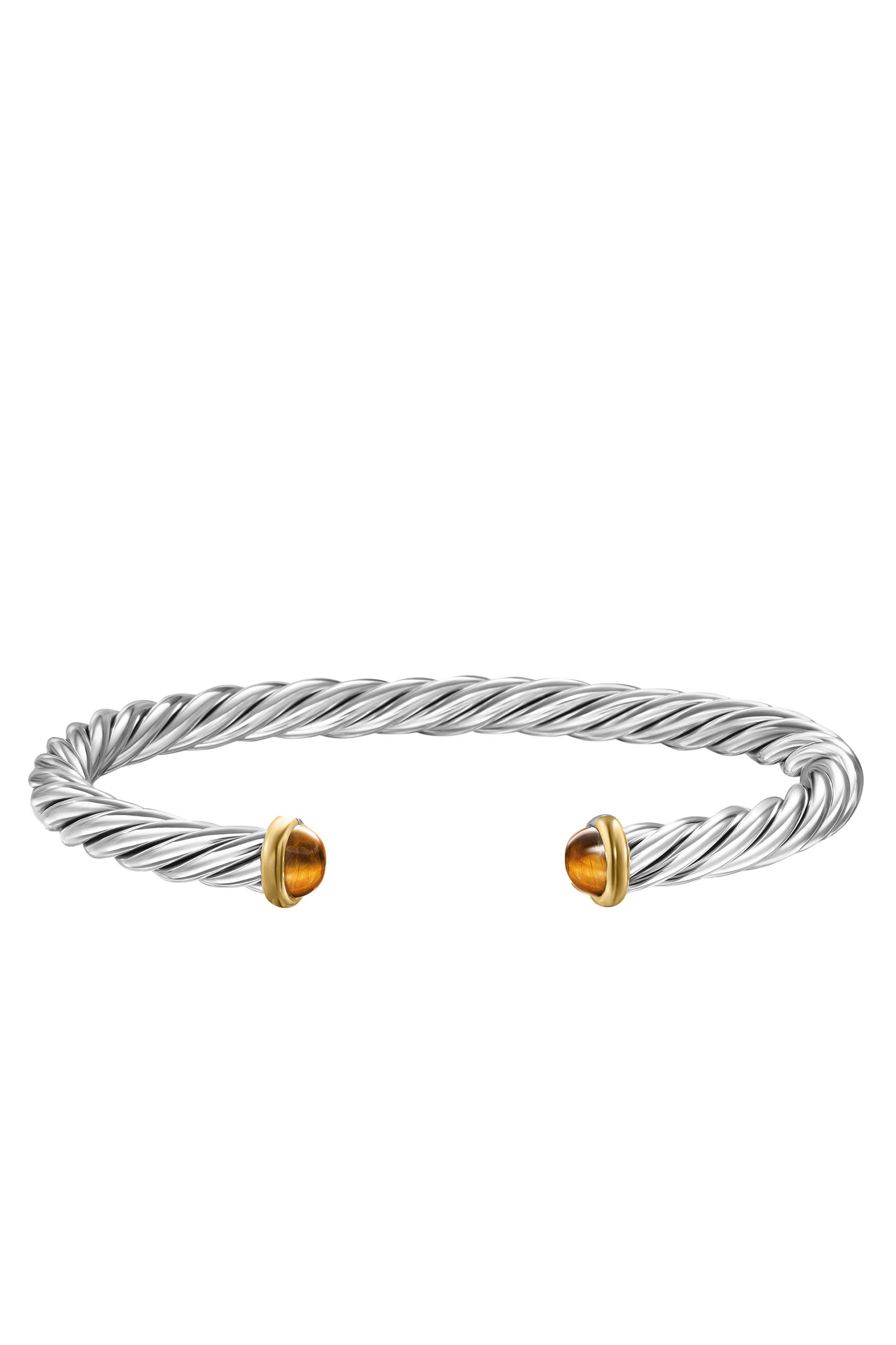 Cable Cuff Bracelet, Sterling Silver & Tiger's Eye