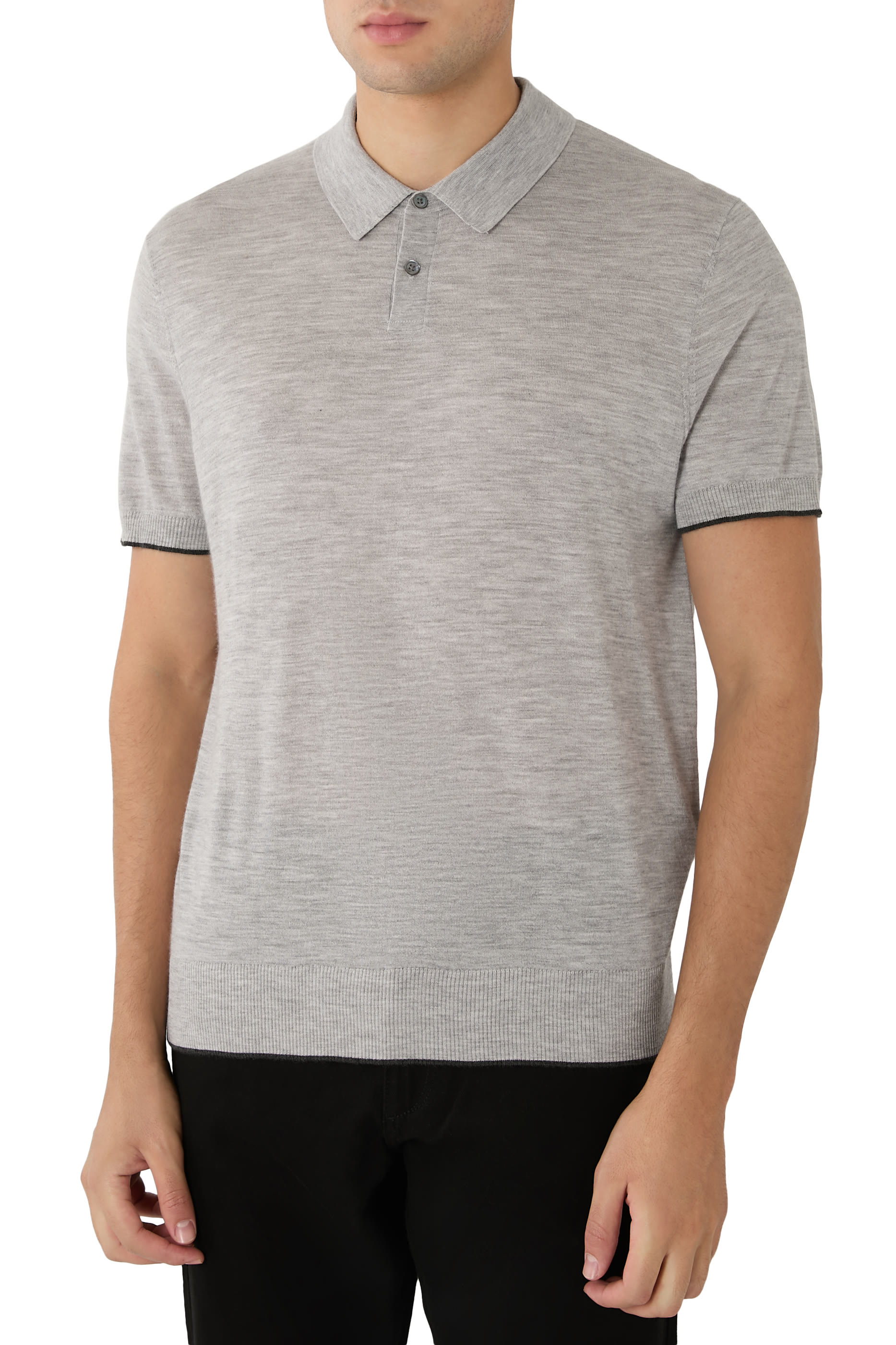Ultrafine Cashmere Tipped Polo