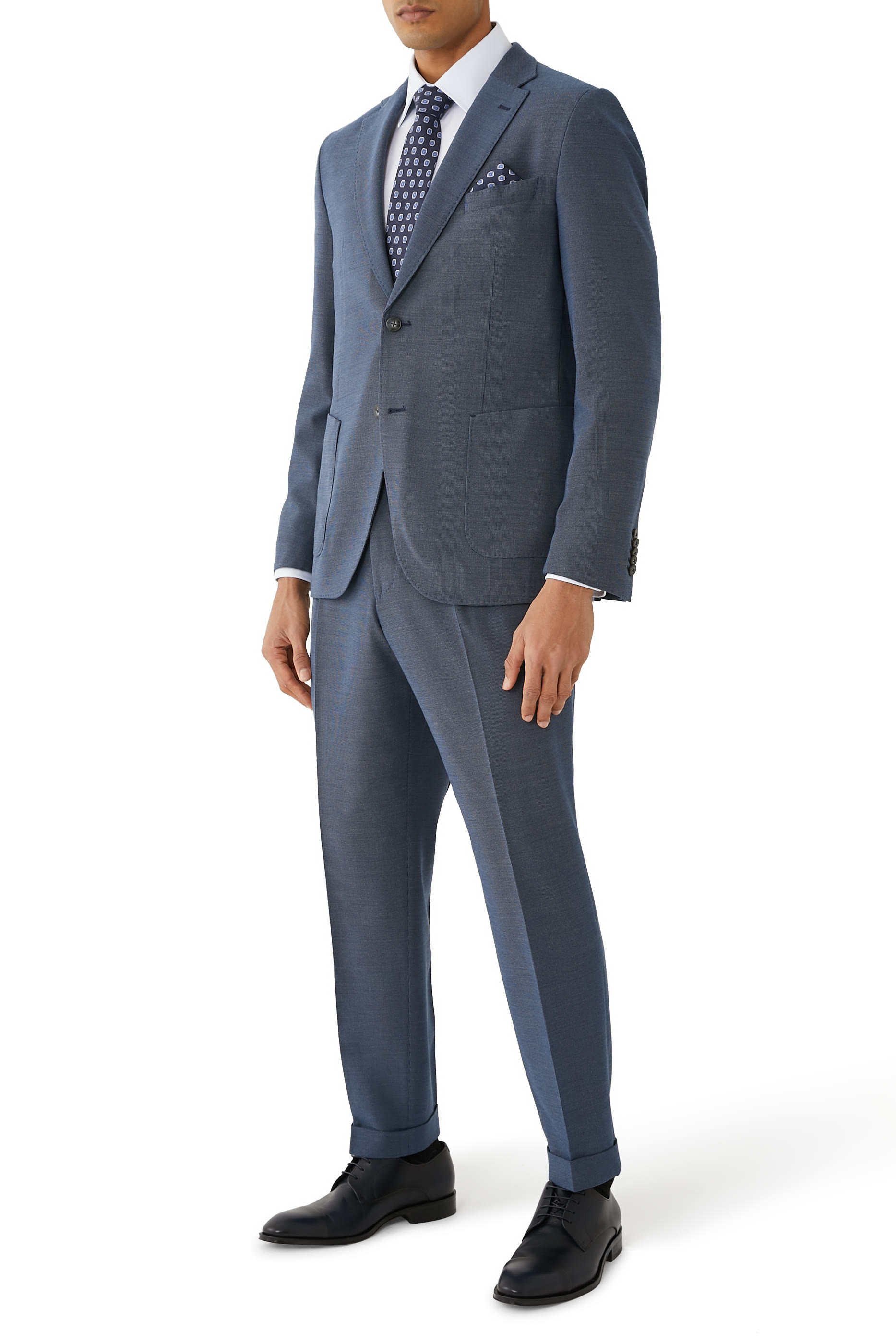 Embossed Logo Derby Shoes