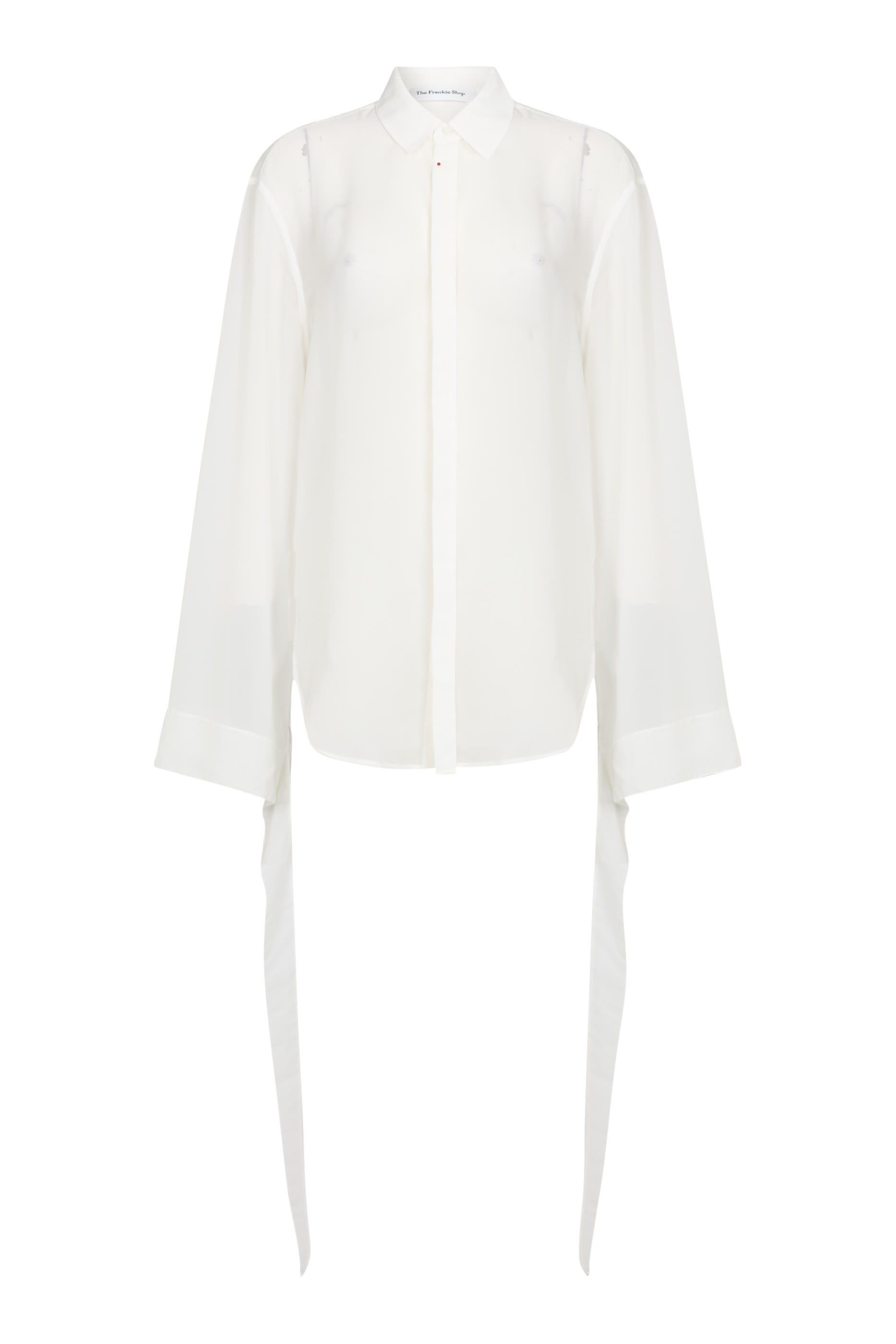Verlin Sheer Chiffon Tie Cuff Shirt