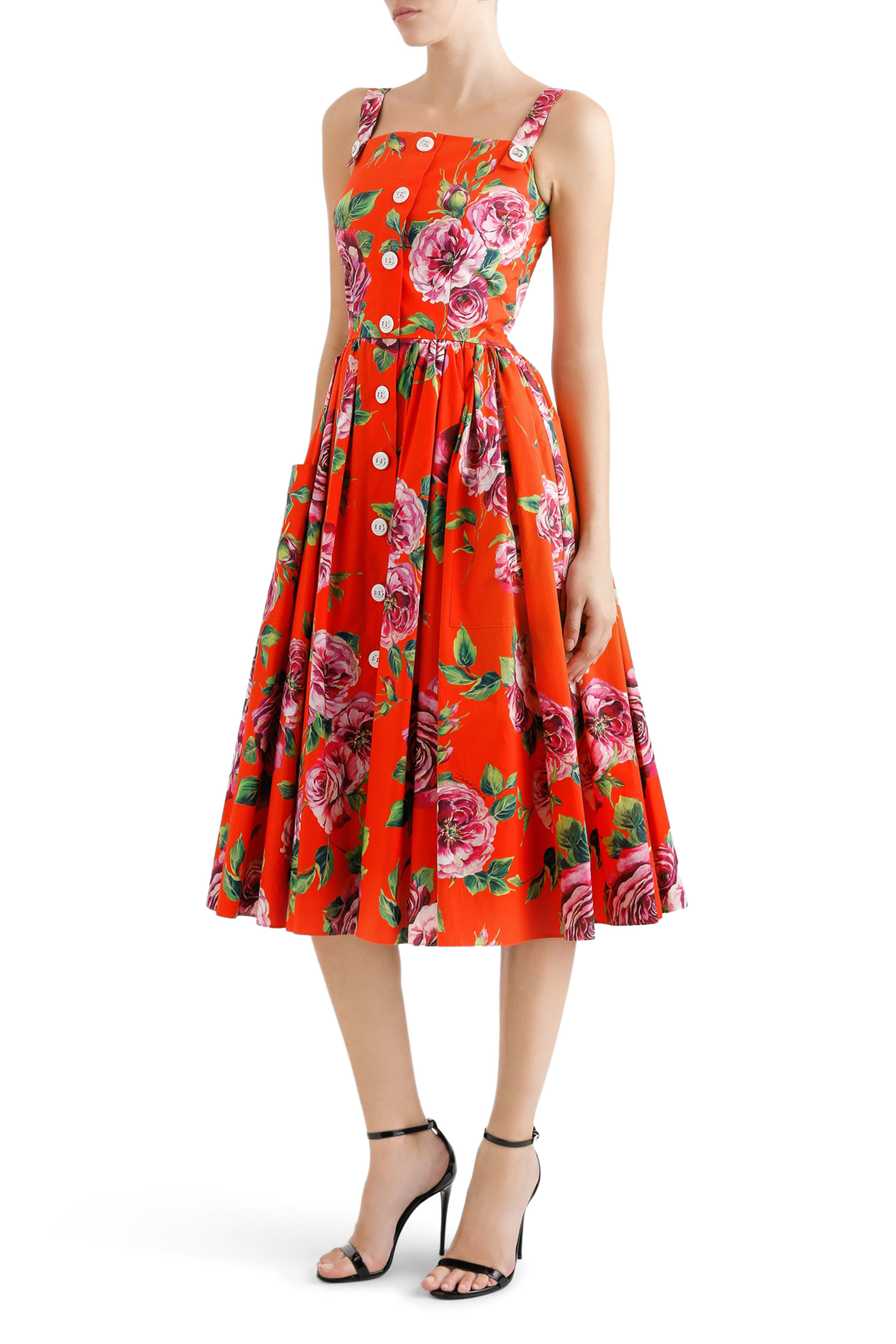 Rose Print Cotton Sundress