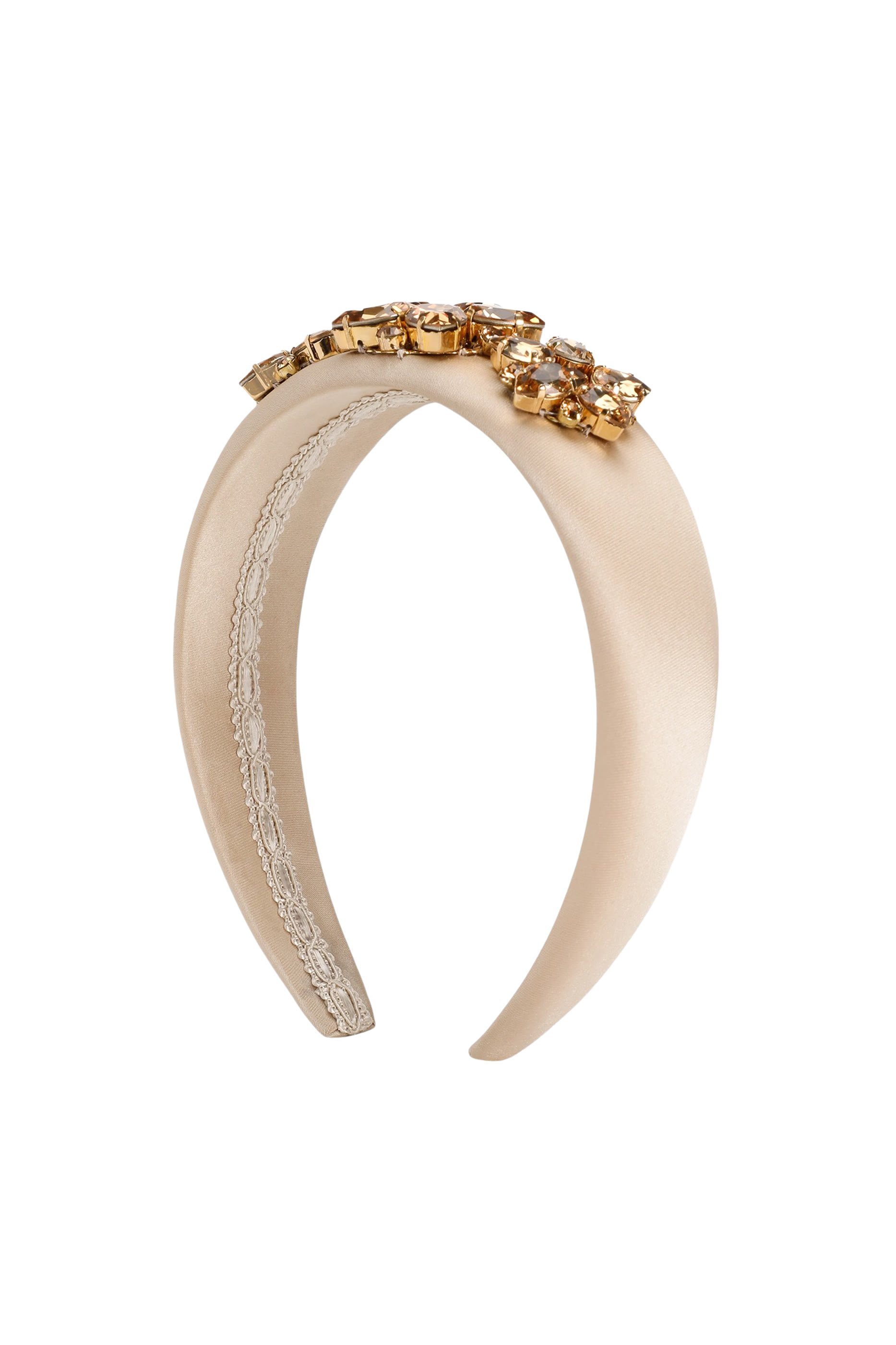 Kids Satin Headband with Brooches