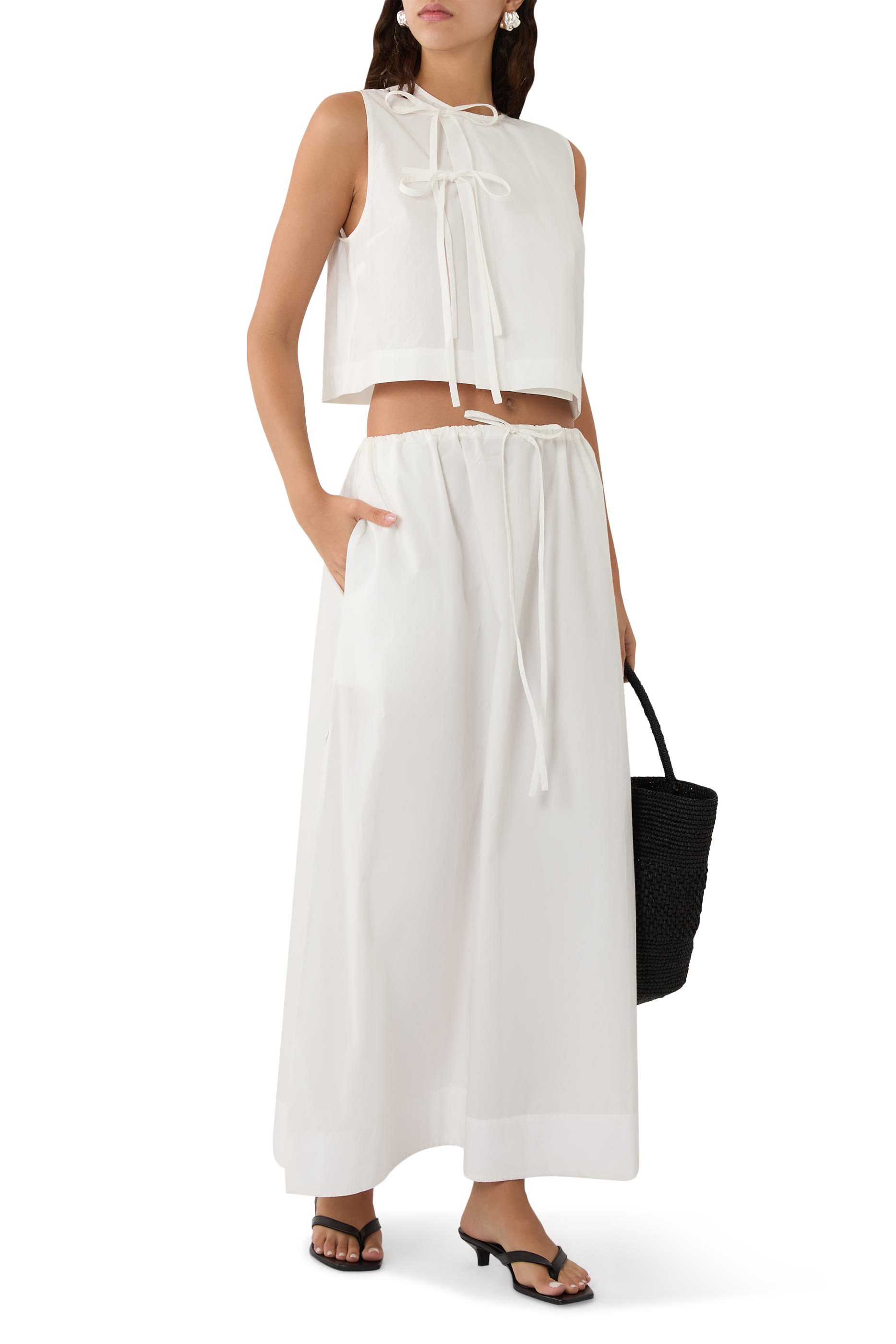 Kyoto Drawstring Maxi Skirt