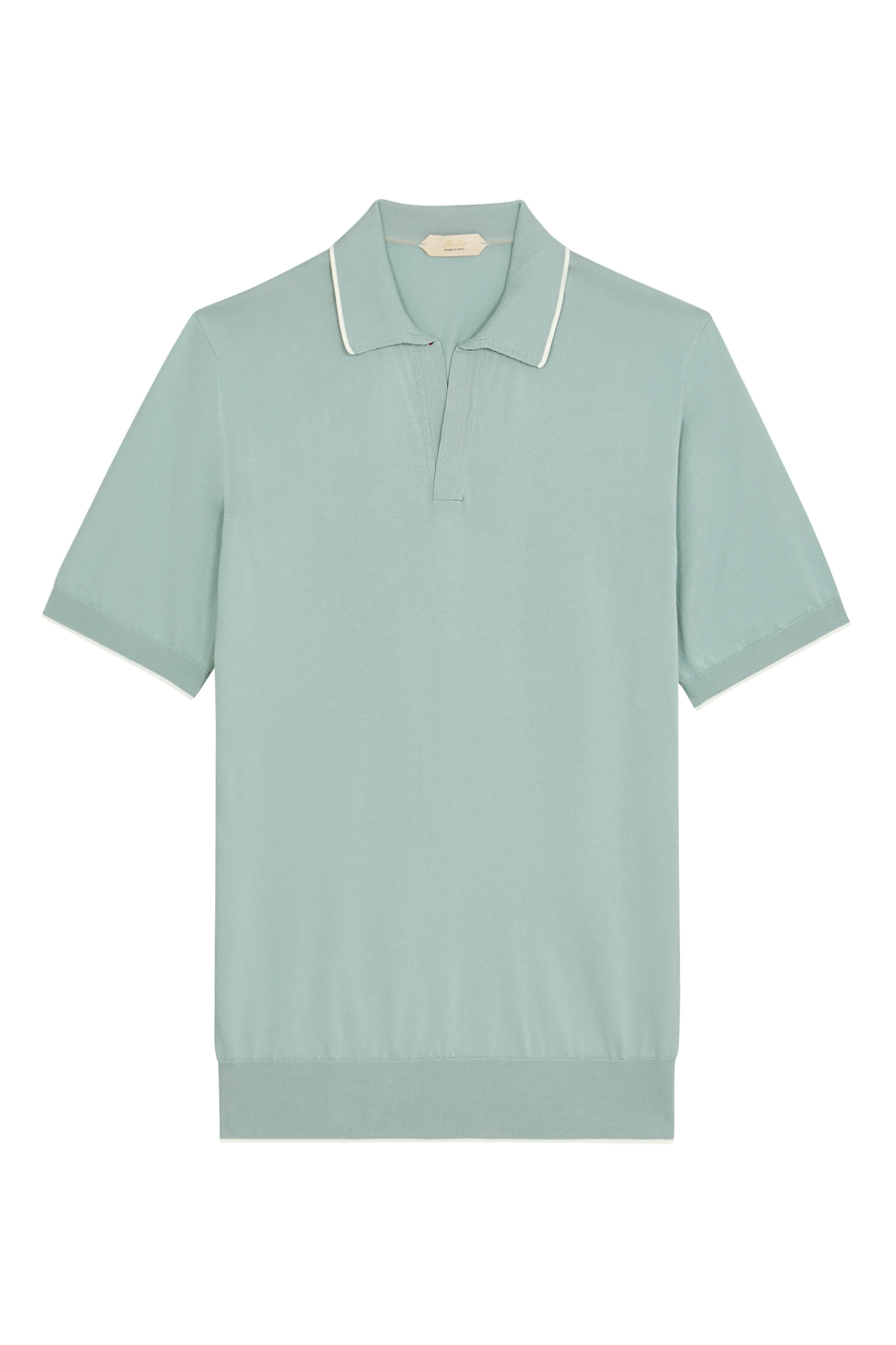 Short-Sleeve Buttonless Polo