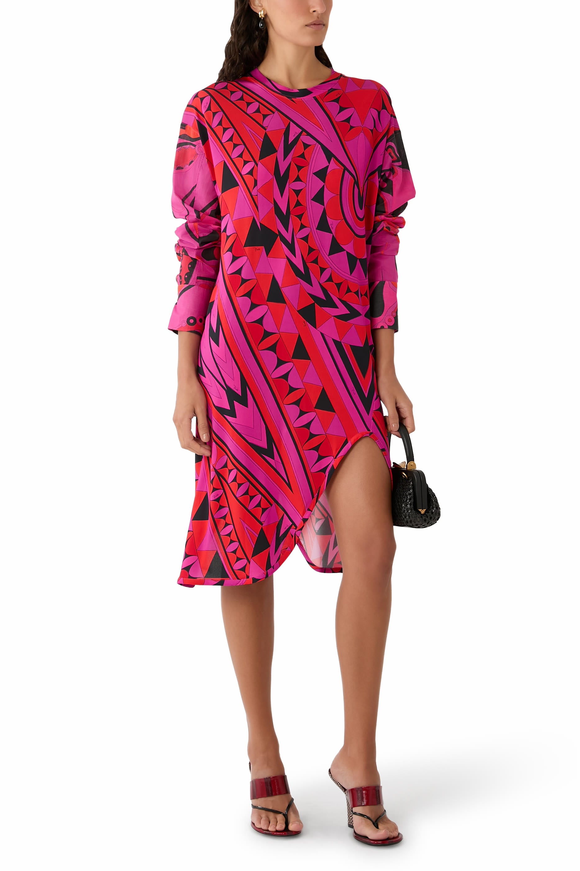 Manuba Print Long-Sleeved Dress