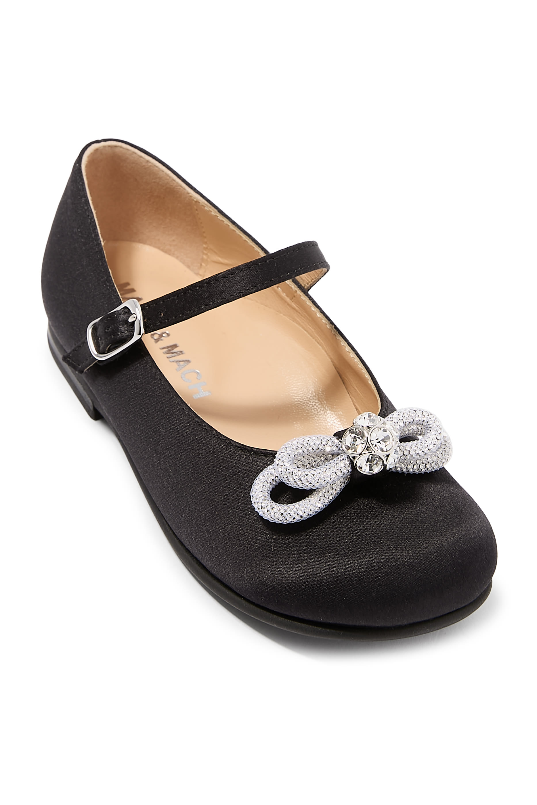 Kids Double Bow Satin Mini Ballerinas 