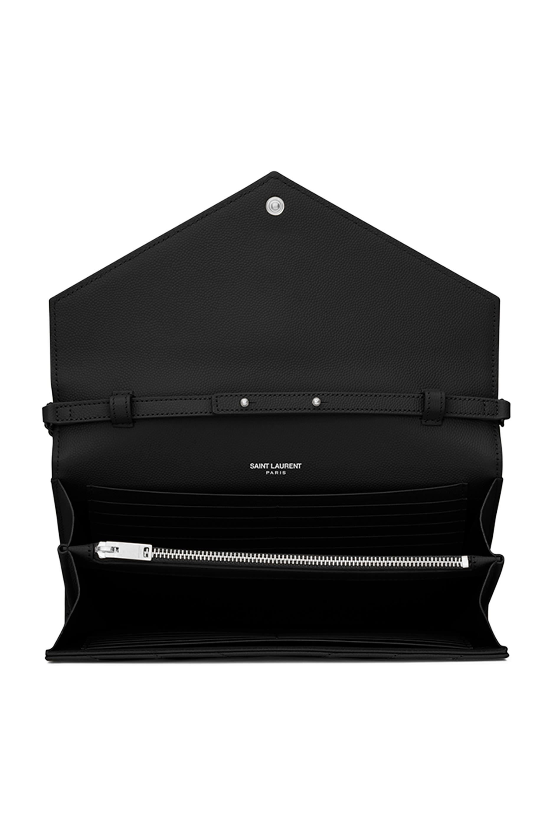  Classic Cassandre Chain Wallet in Grain De Poudre Leather