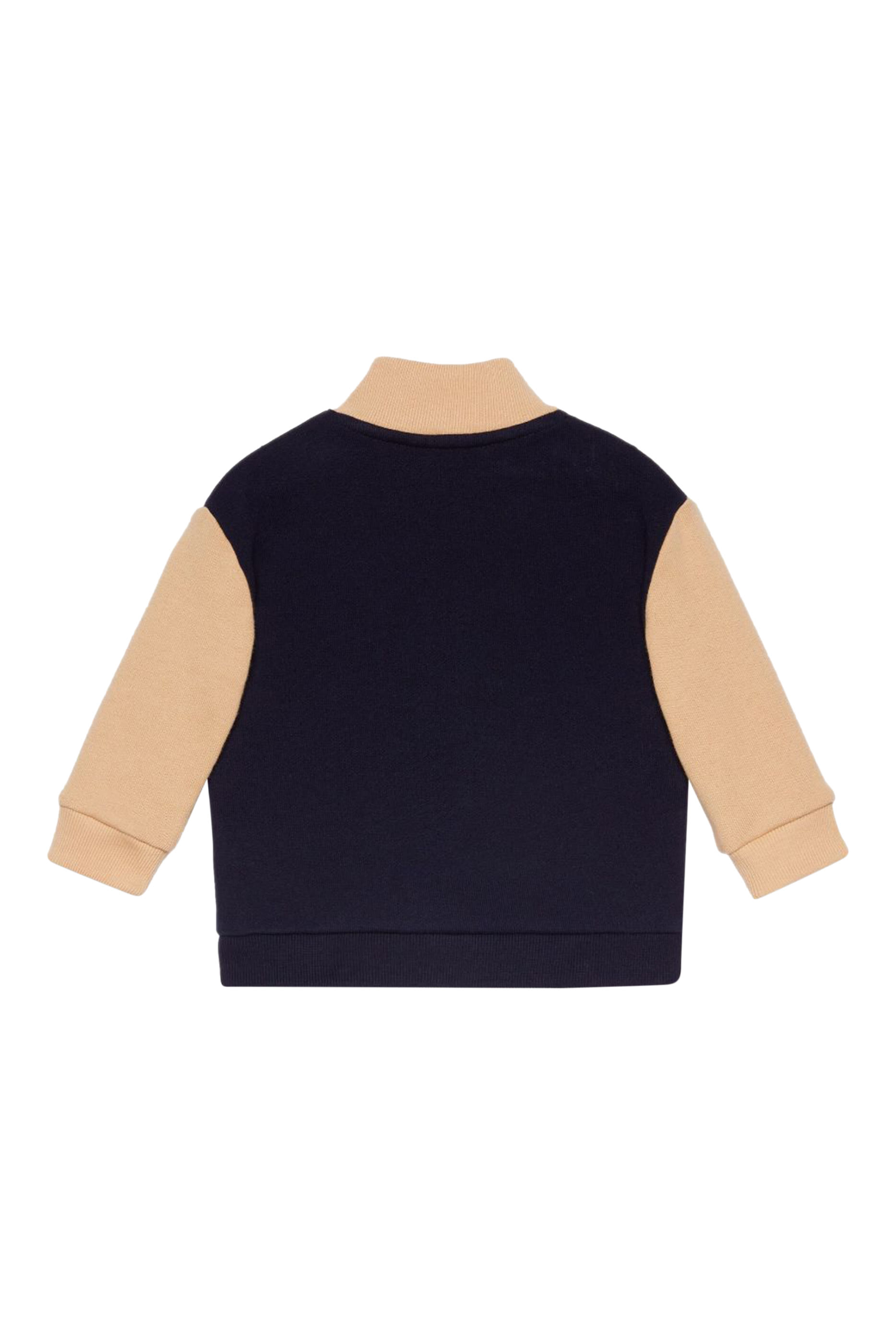 Kids Felted Cotton Jersey Zip Jacket