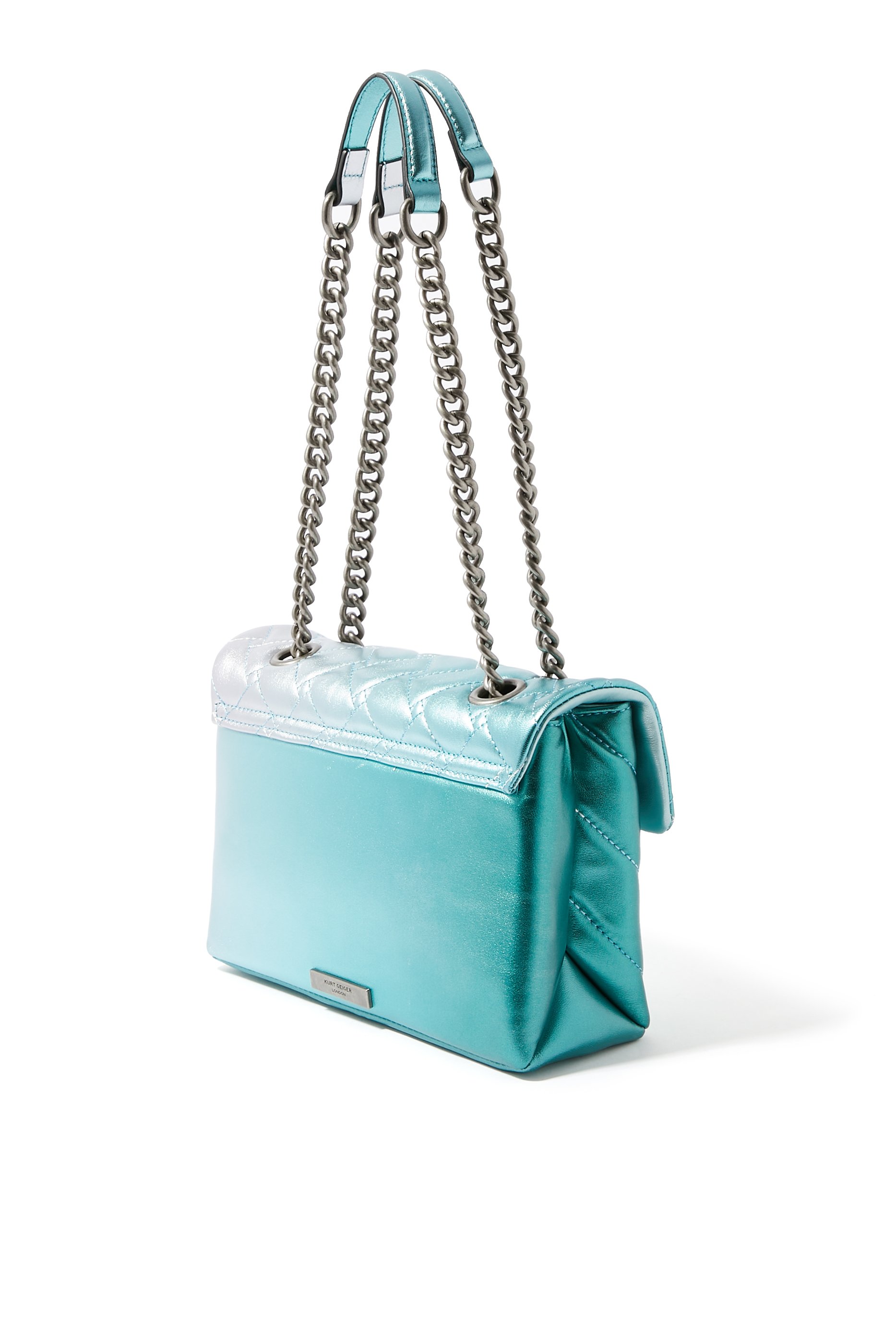 Metallic Leather Kensington Shoulder Bag