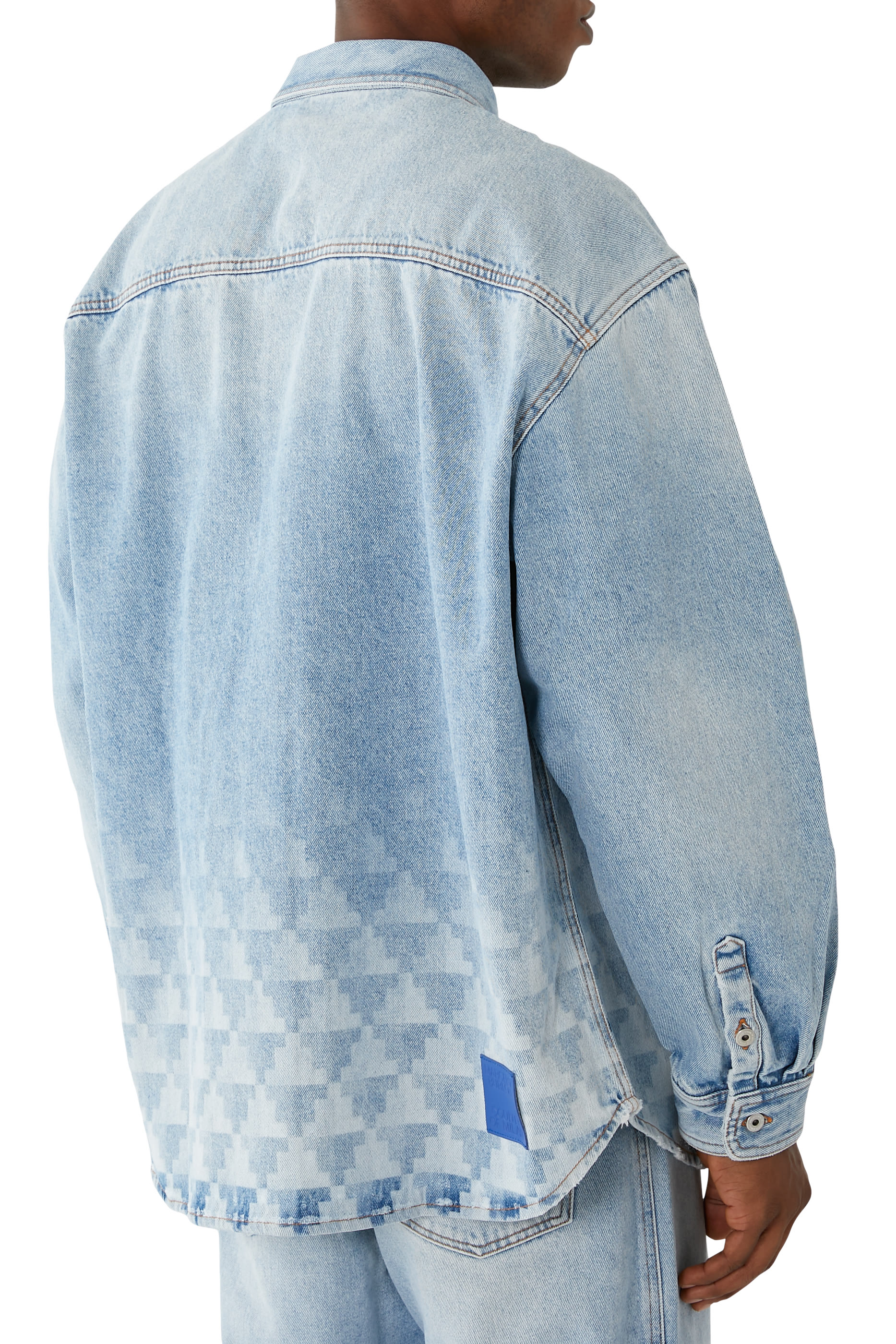 Laser Cross Denim Overshirt
