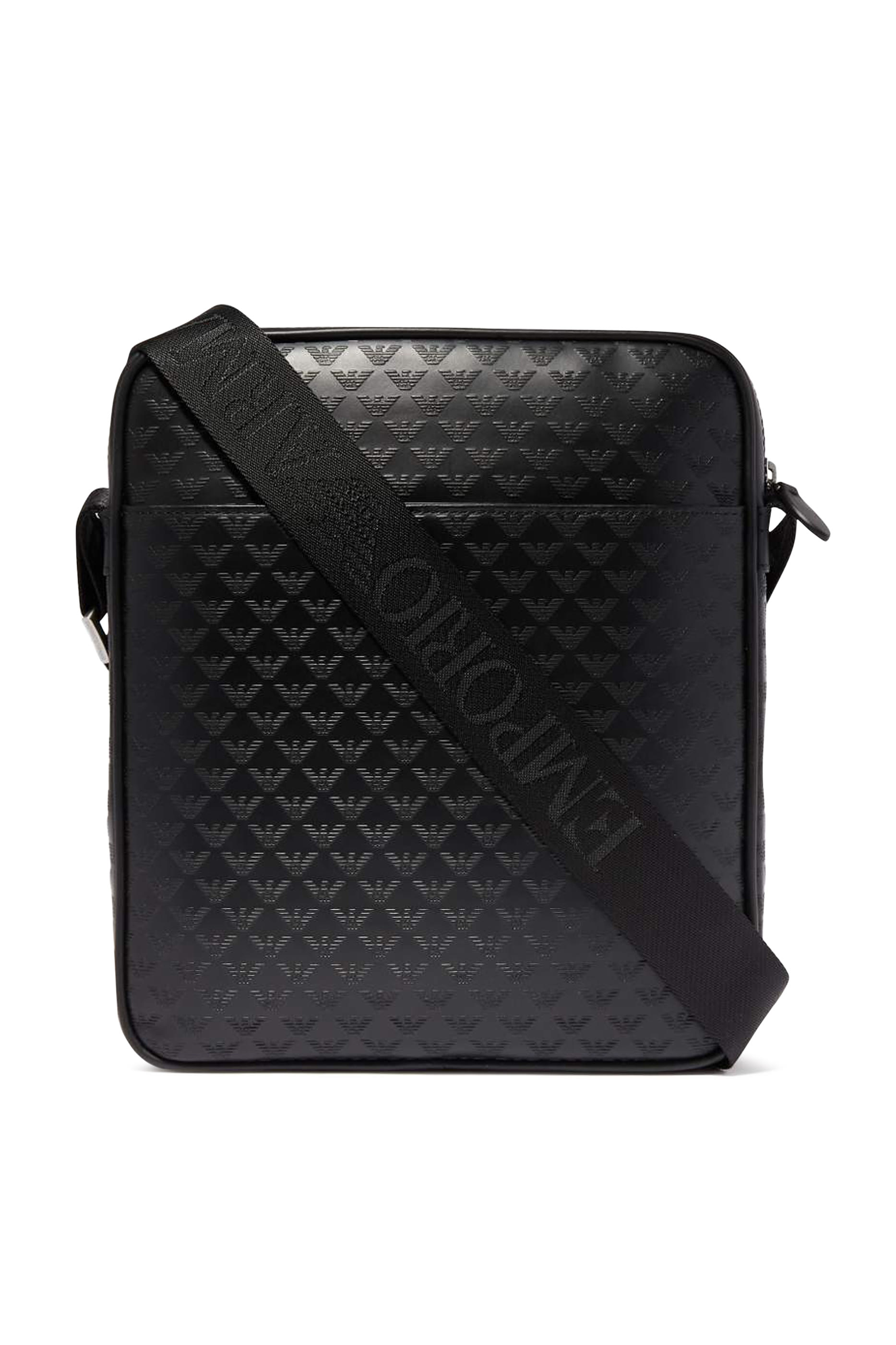 Logo-Embossed Messenger Bag