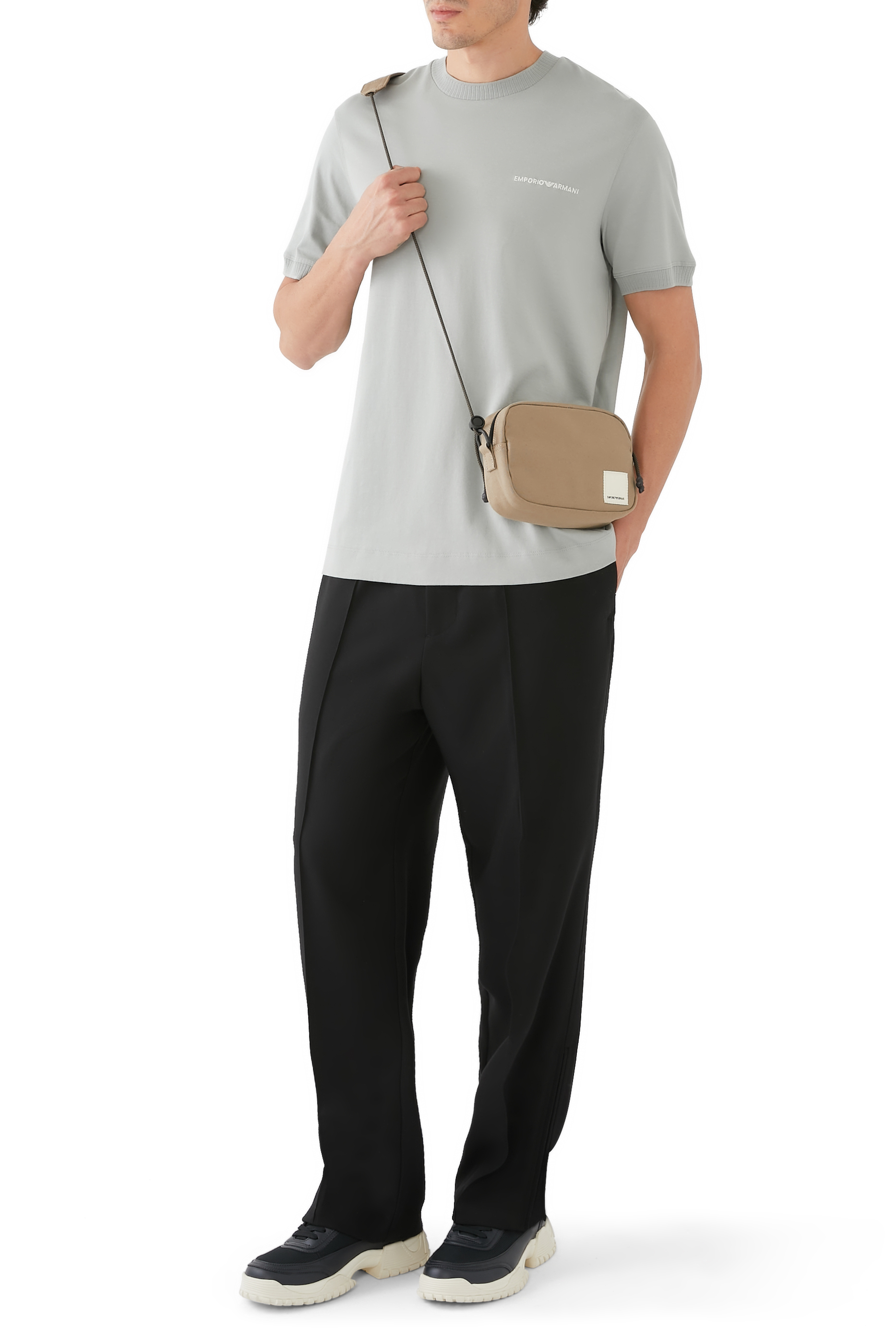 EA Logo Patch Crossbody Bag