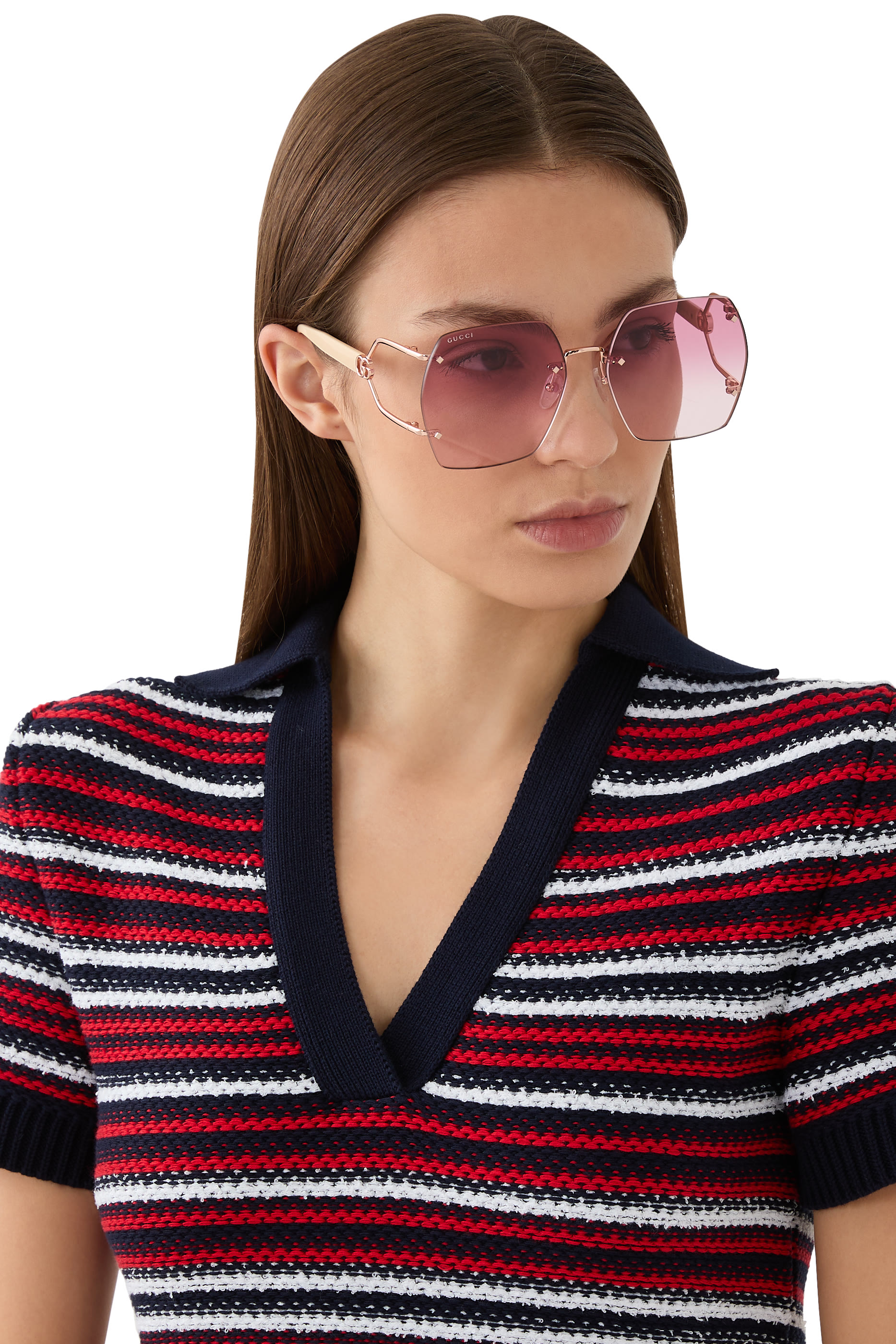 Geometric Frame Sunglasses