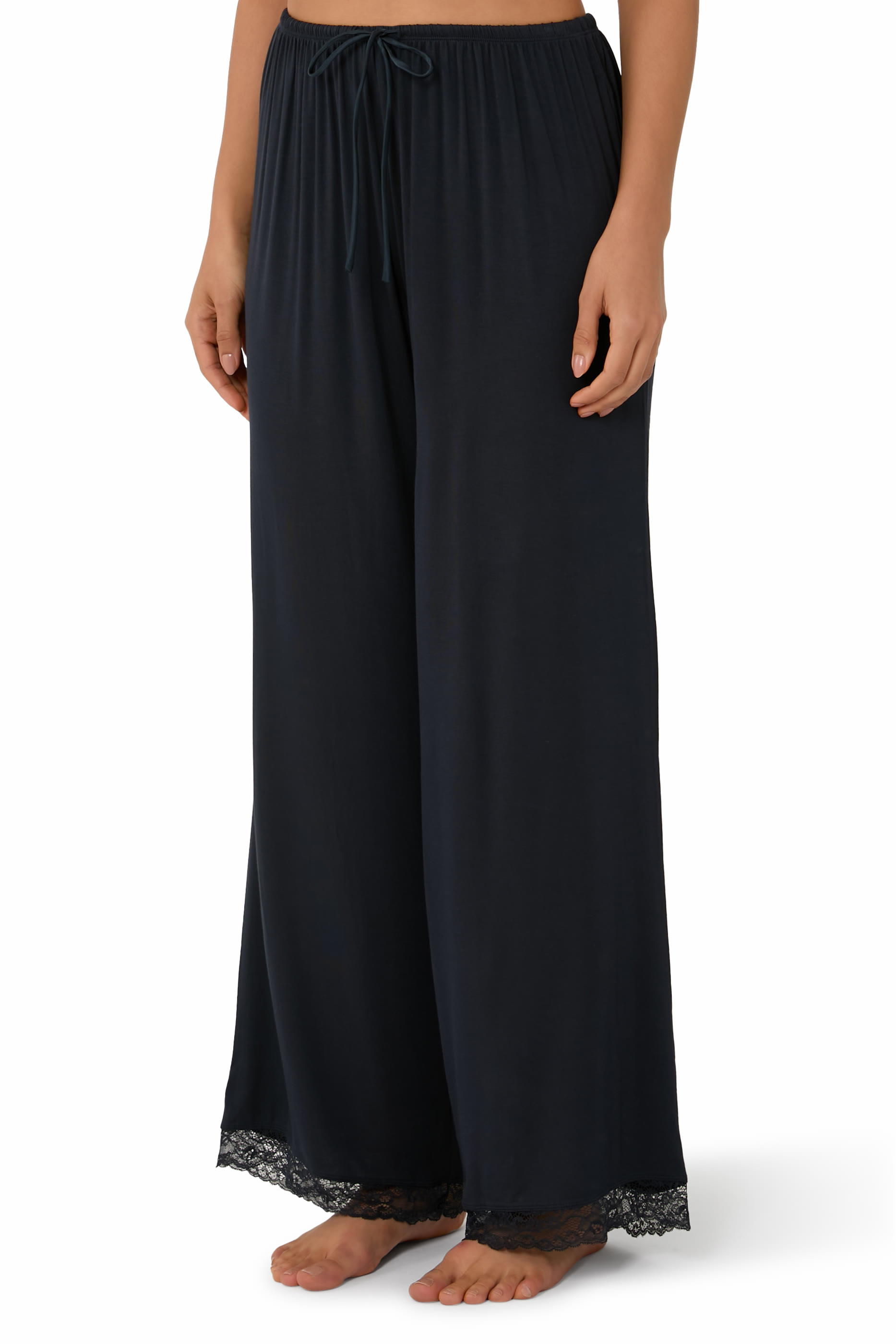 Jersey Lace Hem Pajama Set