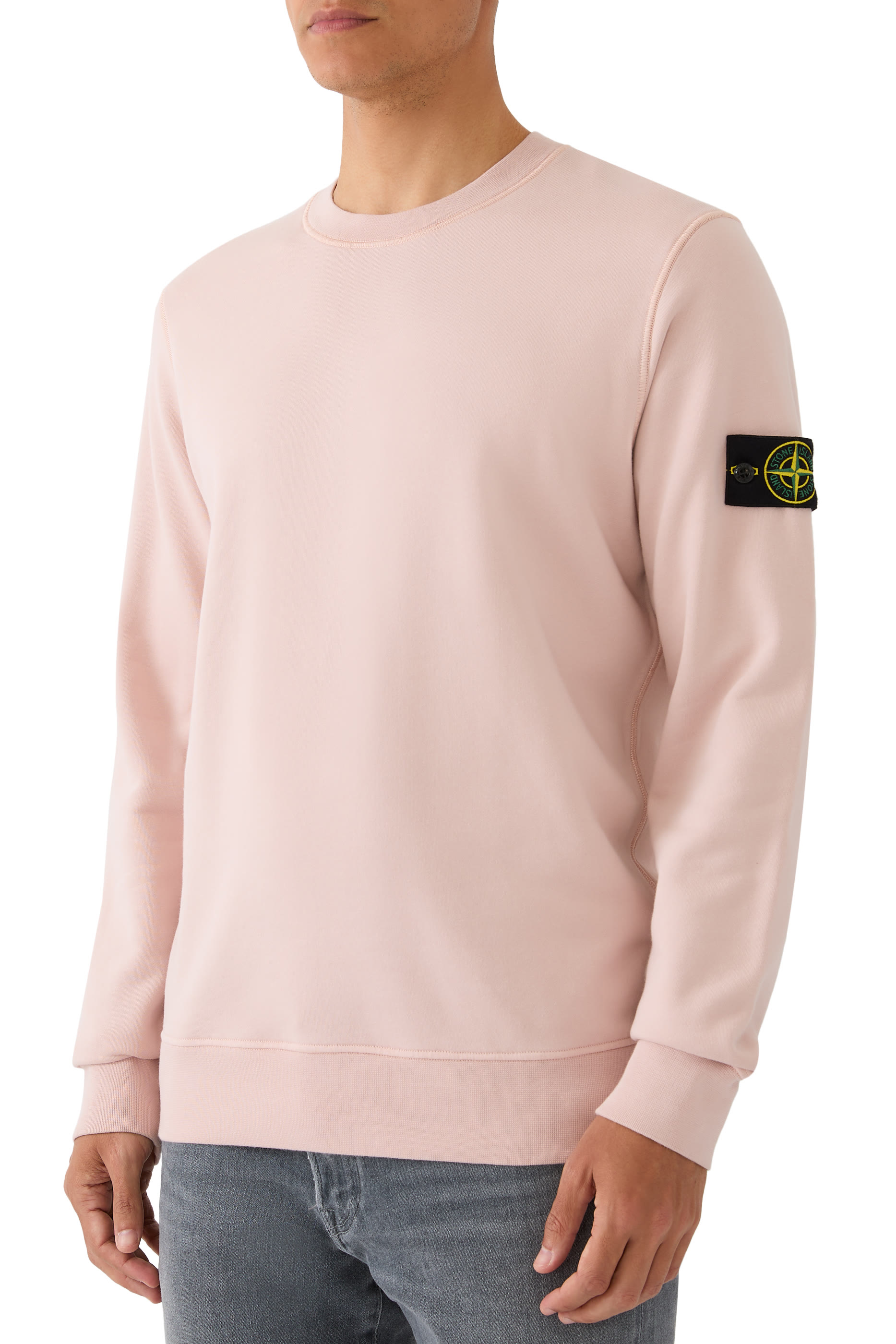 Logo Patch Organic Cotton Fleece Sweatshirt