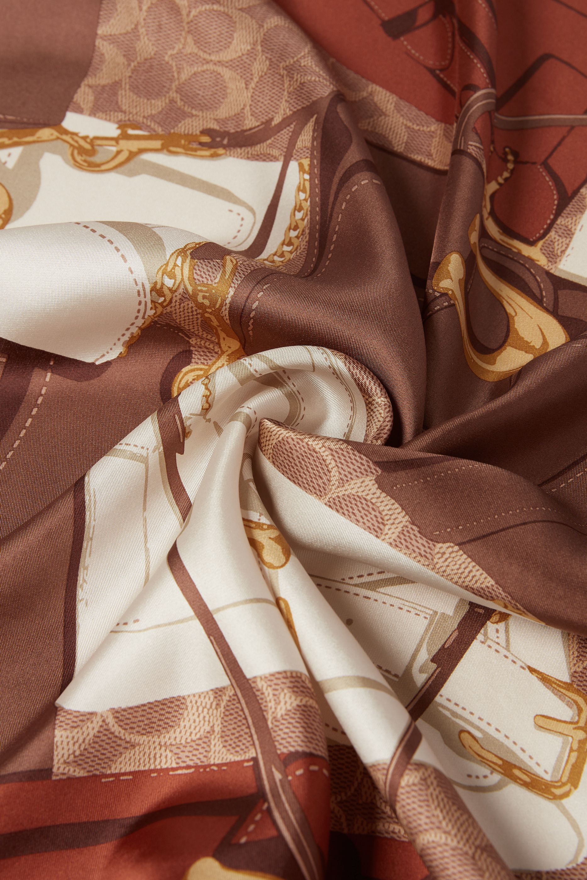 Tabby-Print Square Silk Scarf