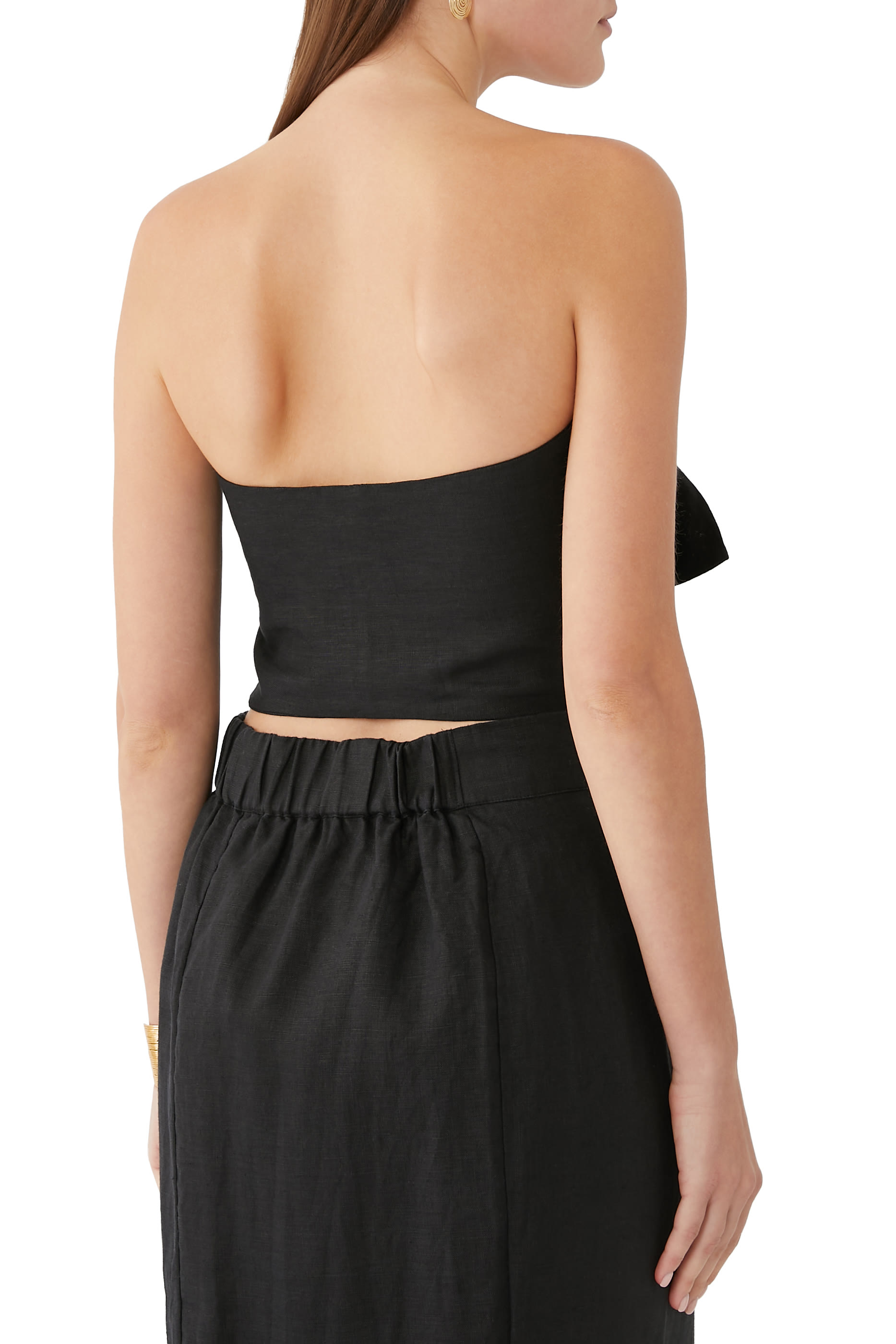 Mickey Linen Bandeau Top