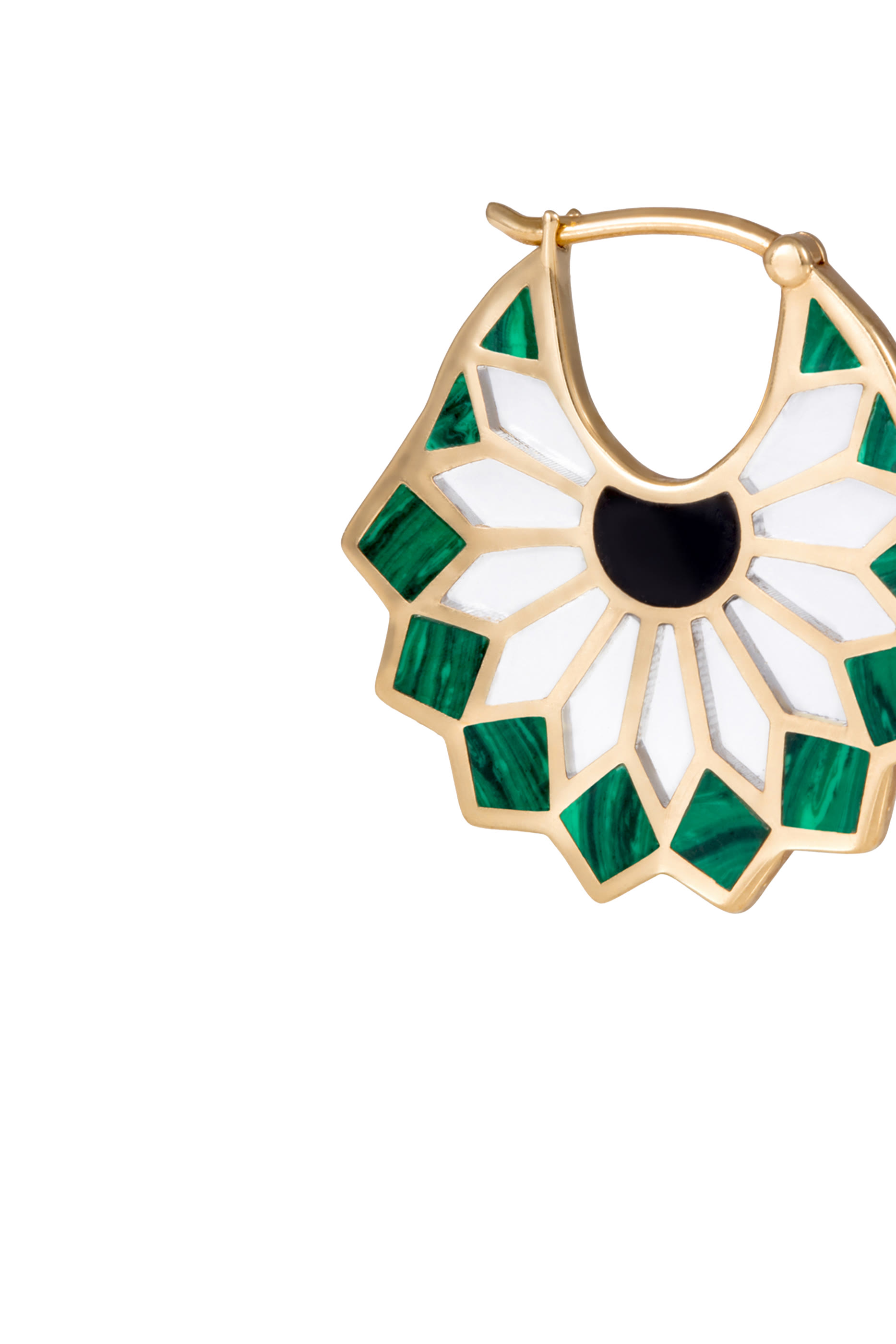 The Mini Lady Sursock Malachite Earrings