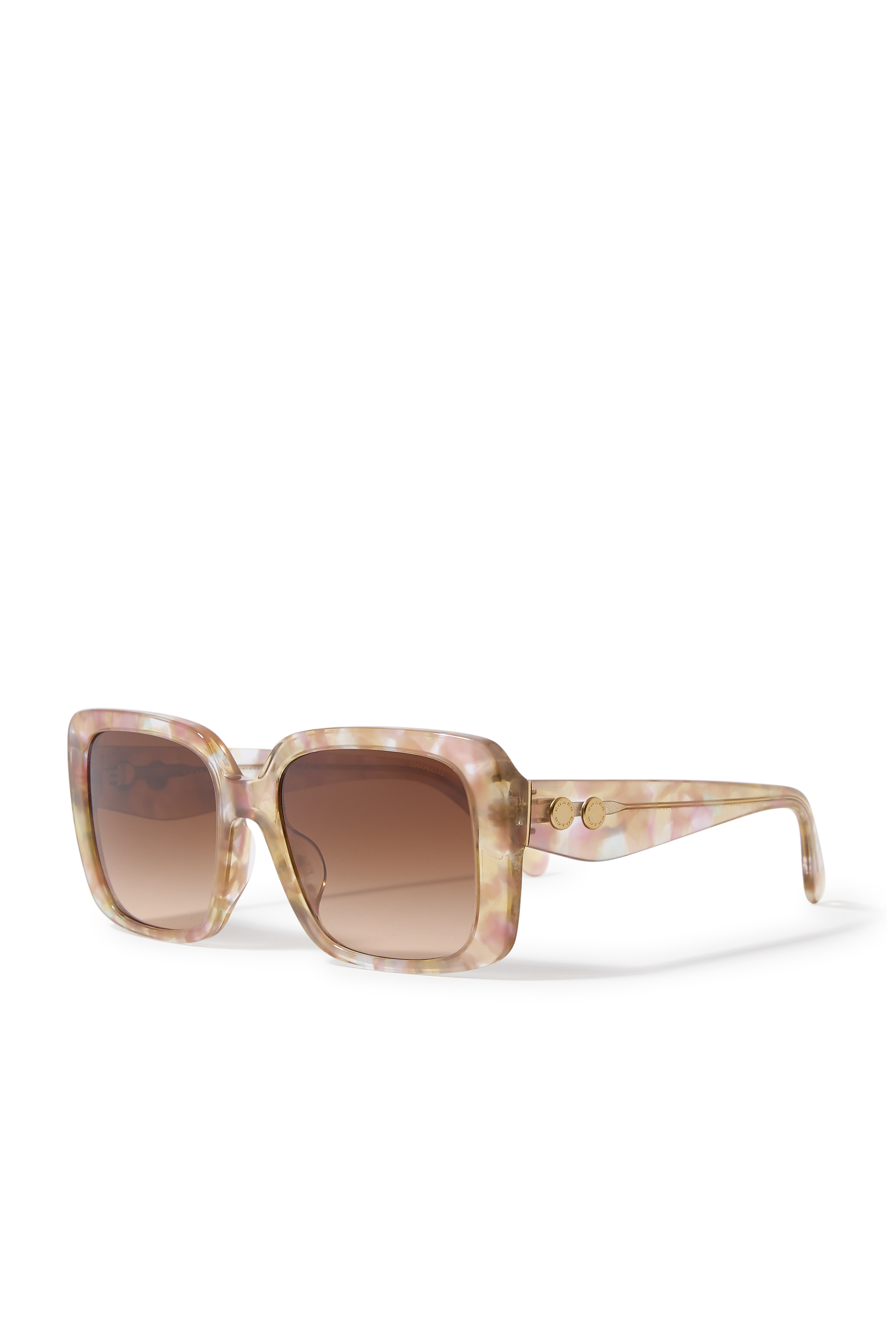 Rouge Watercolor Square Sunglasses