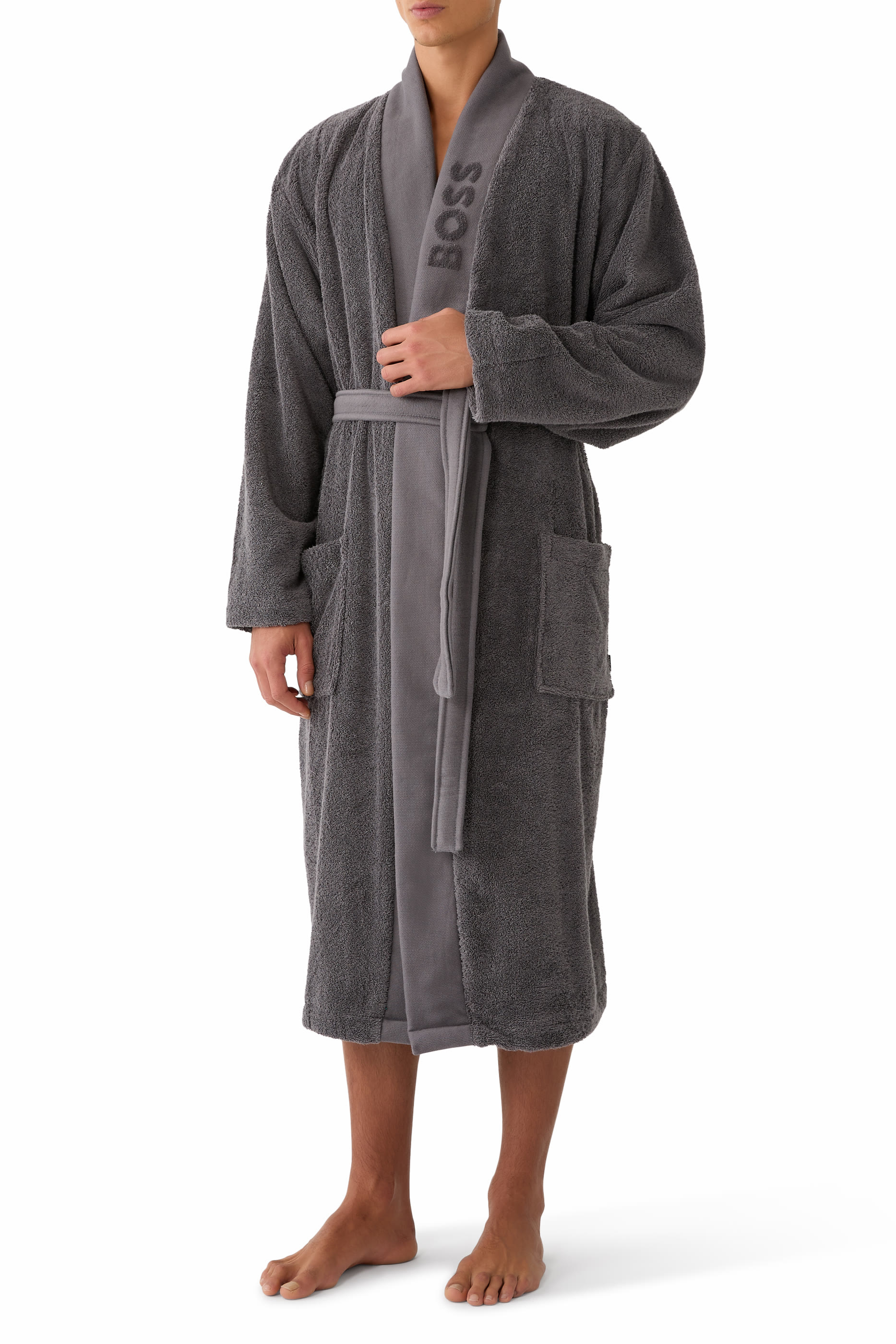Logo-Lapel Dressing Gown