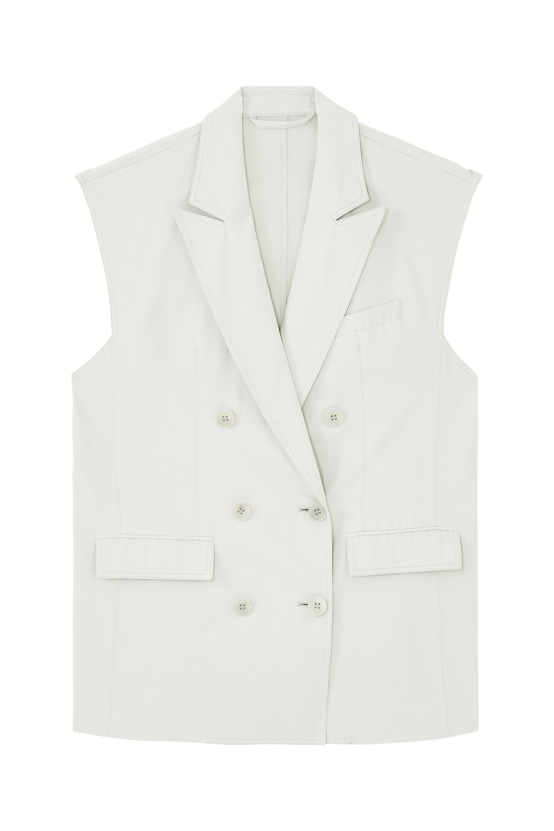 Drapey Suiting Oversized Double Breasted Vest