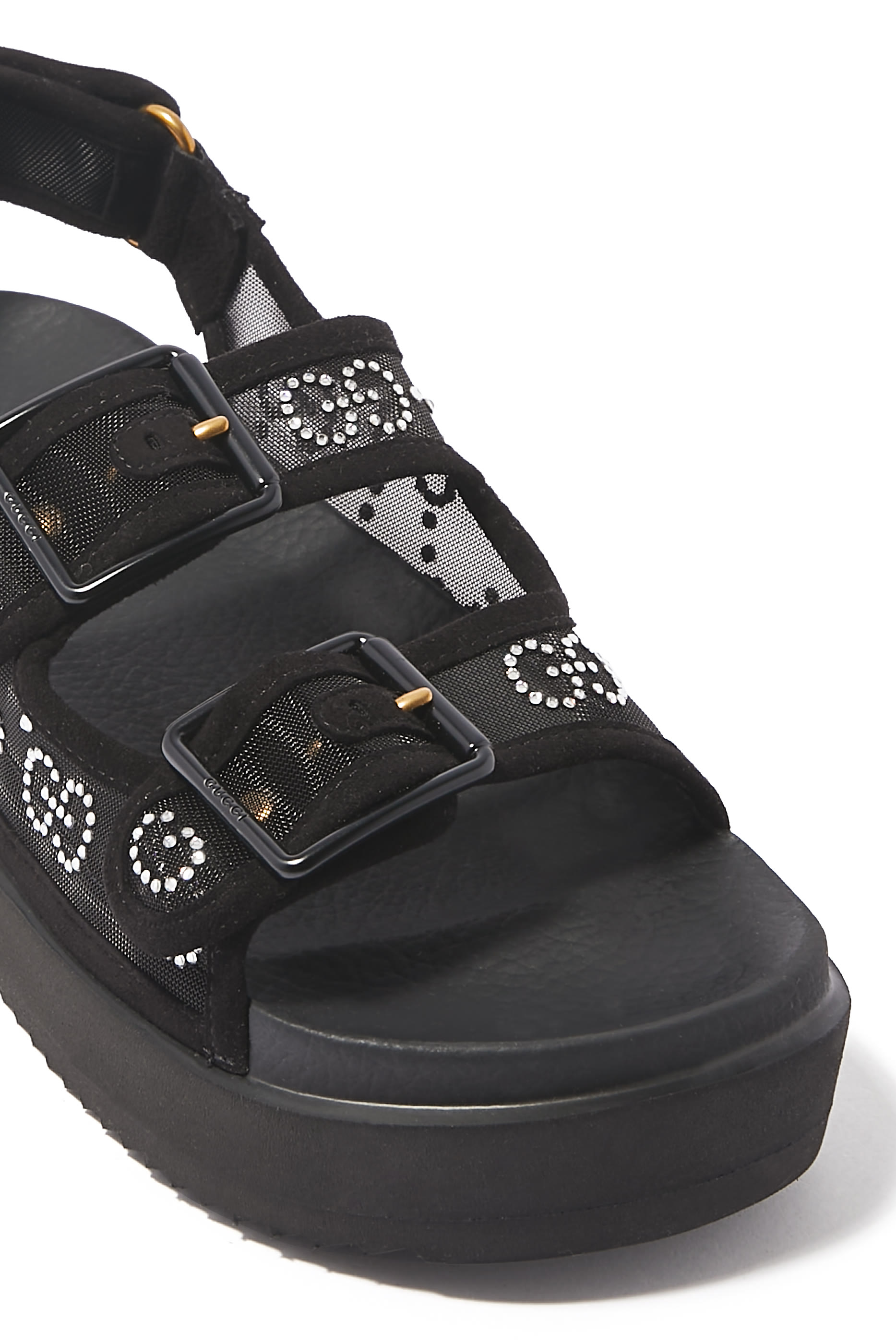 GG Crystal Mesh Sandals