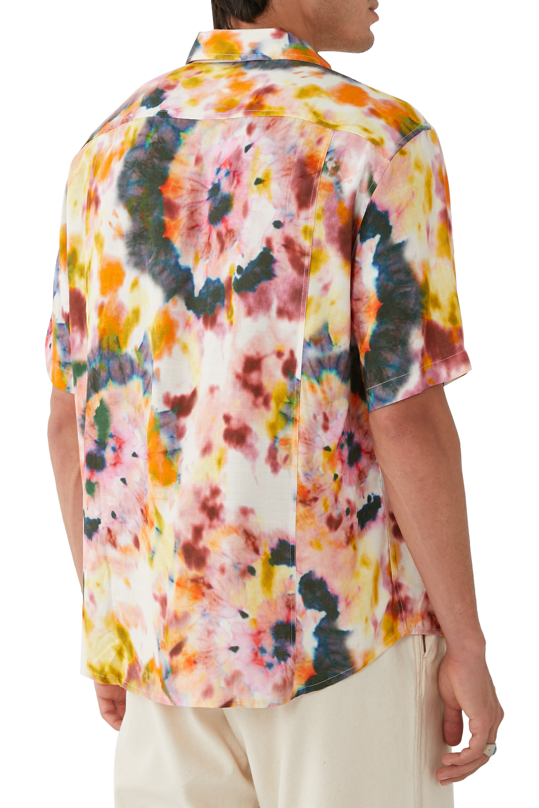 Tie Dye Short Sleeves Camp Shirt