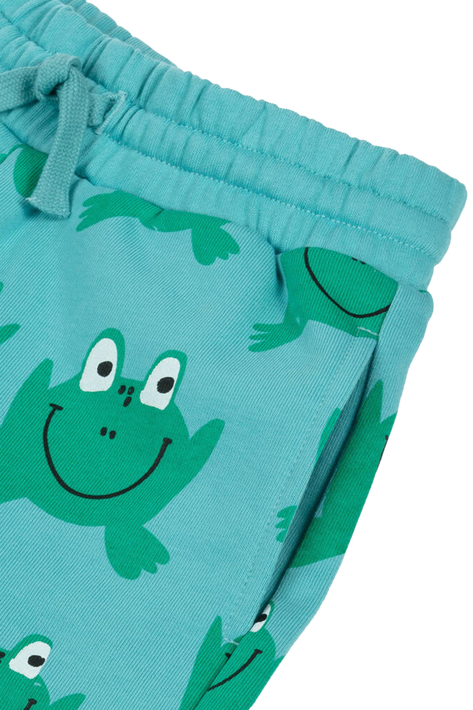 Kids Frog Print Drawstring Shorts