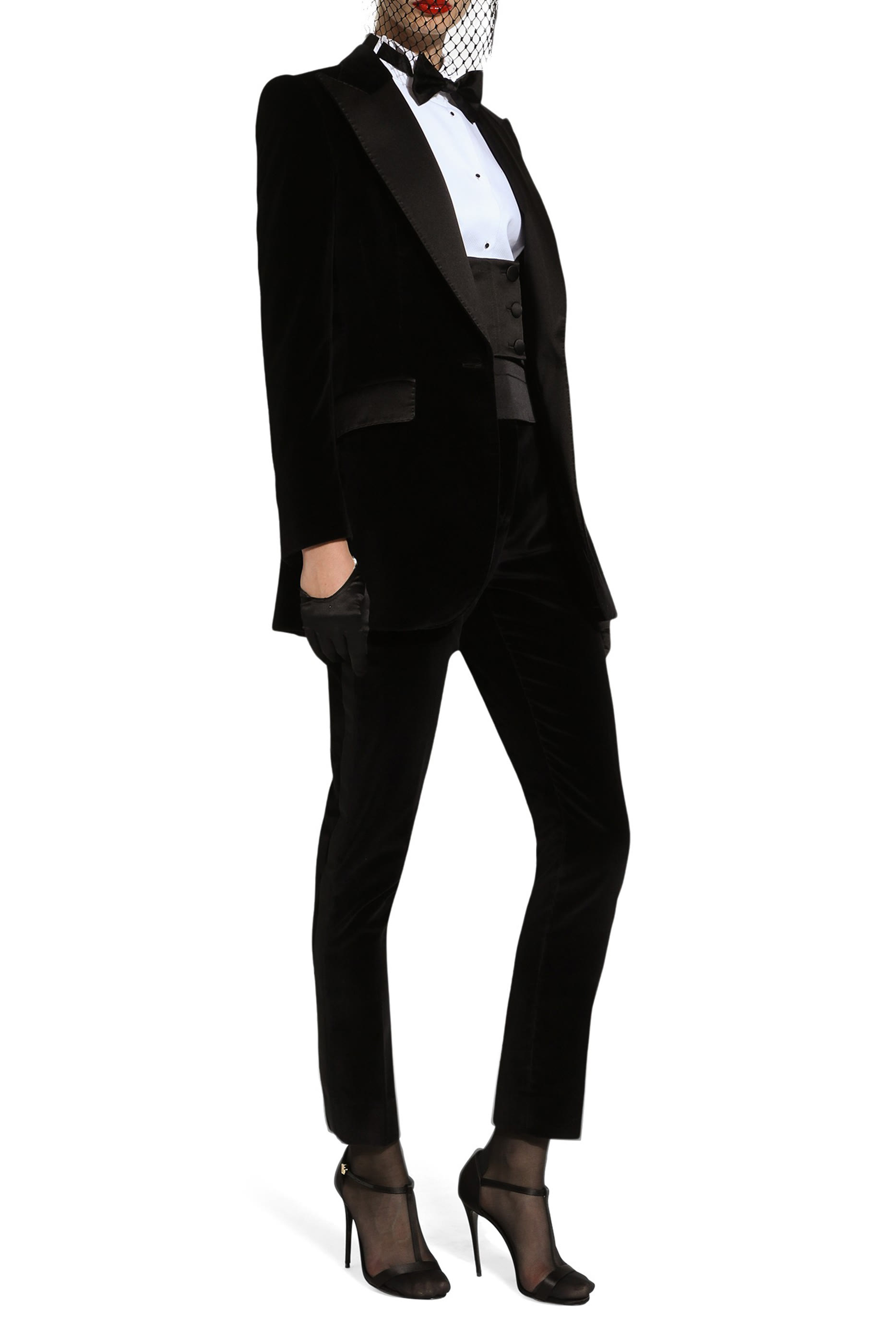 Single-Breasted Velvet Turlington Tuxedo Jacket